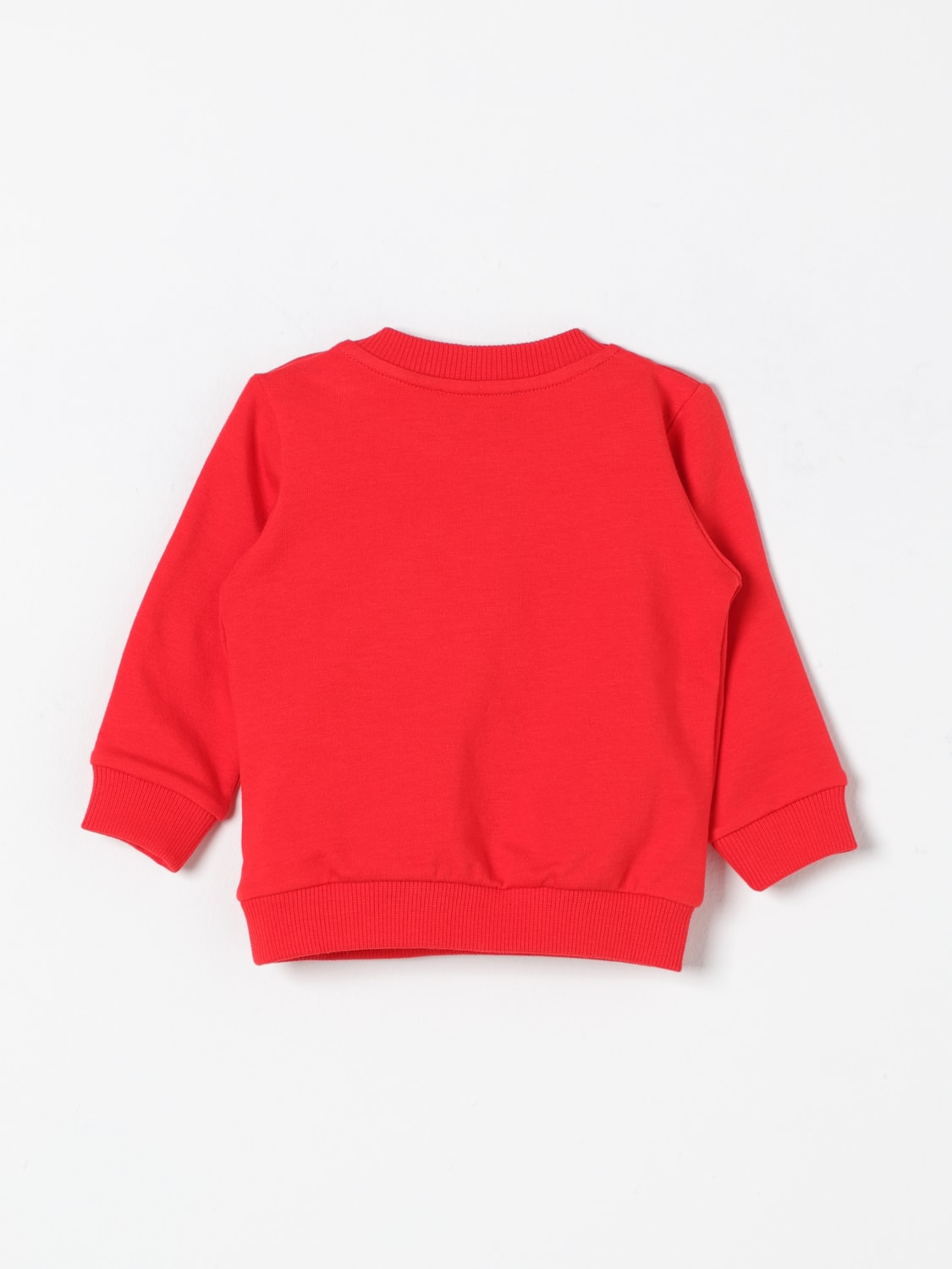 MOSCHINO MAGLIA: Felpa in cotone Teddy Moschino, Rosso - Img 2