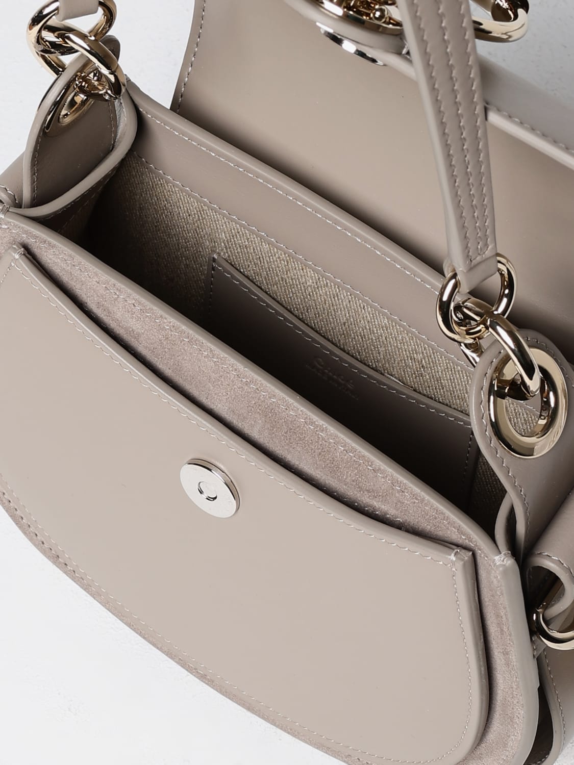 CHLOÉ: Crossbody bags woman - Grey | Chloé mini bag