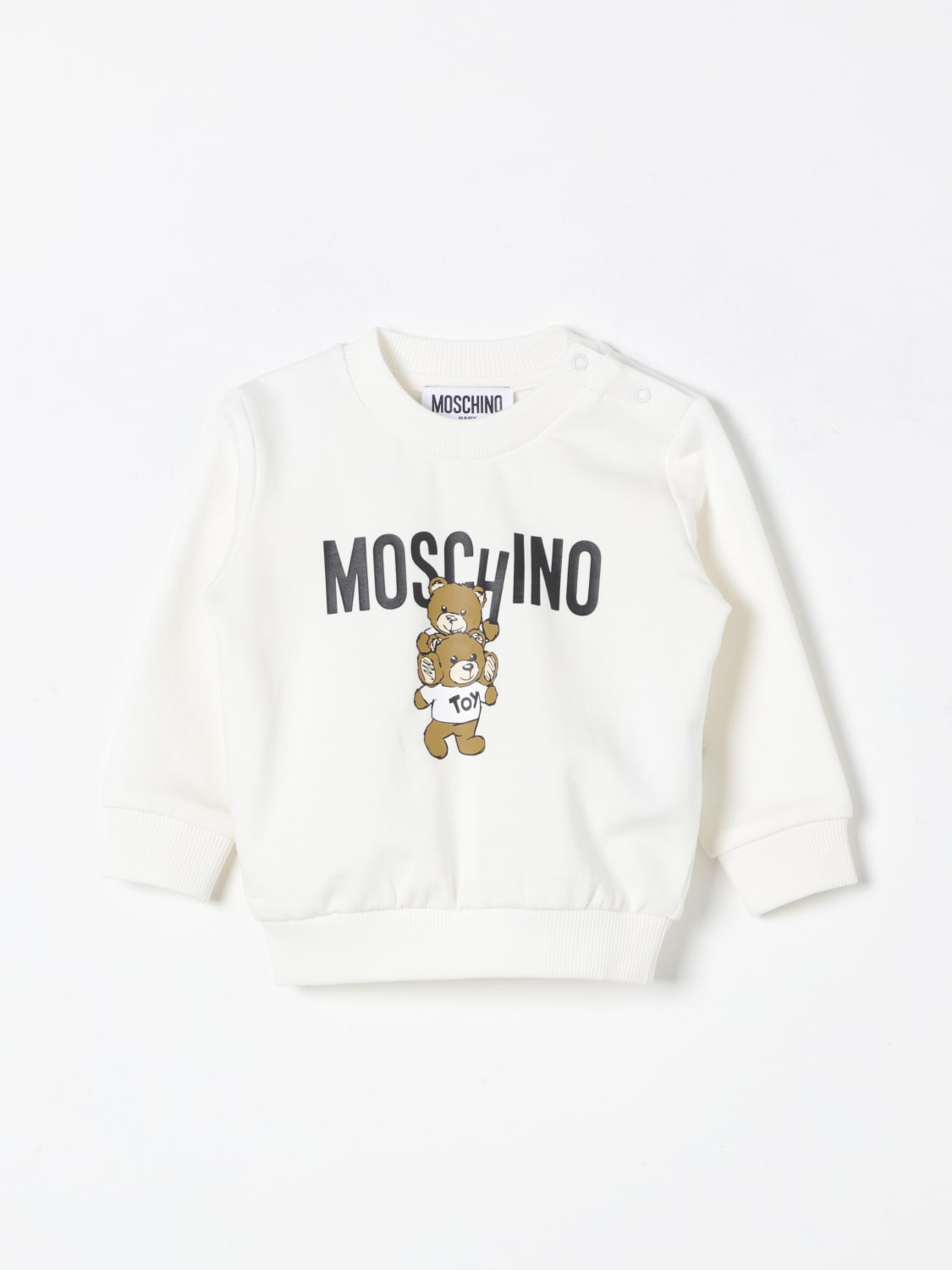 MOSCHINO 스웨터: 스웨터 남아 Moschino, 화이트 - Img 1