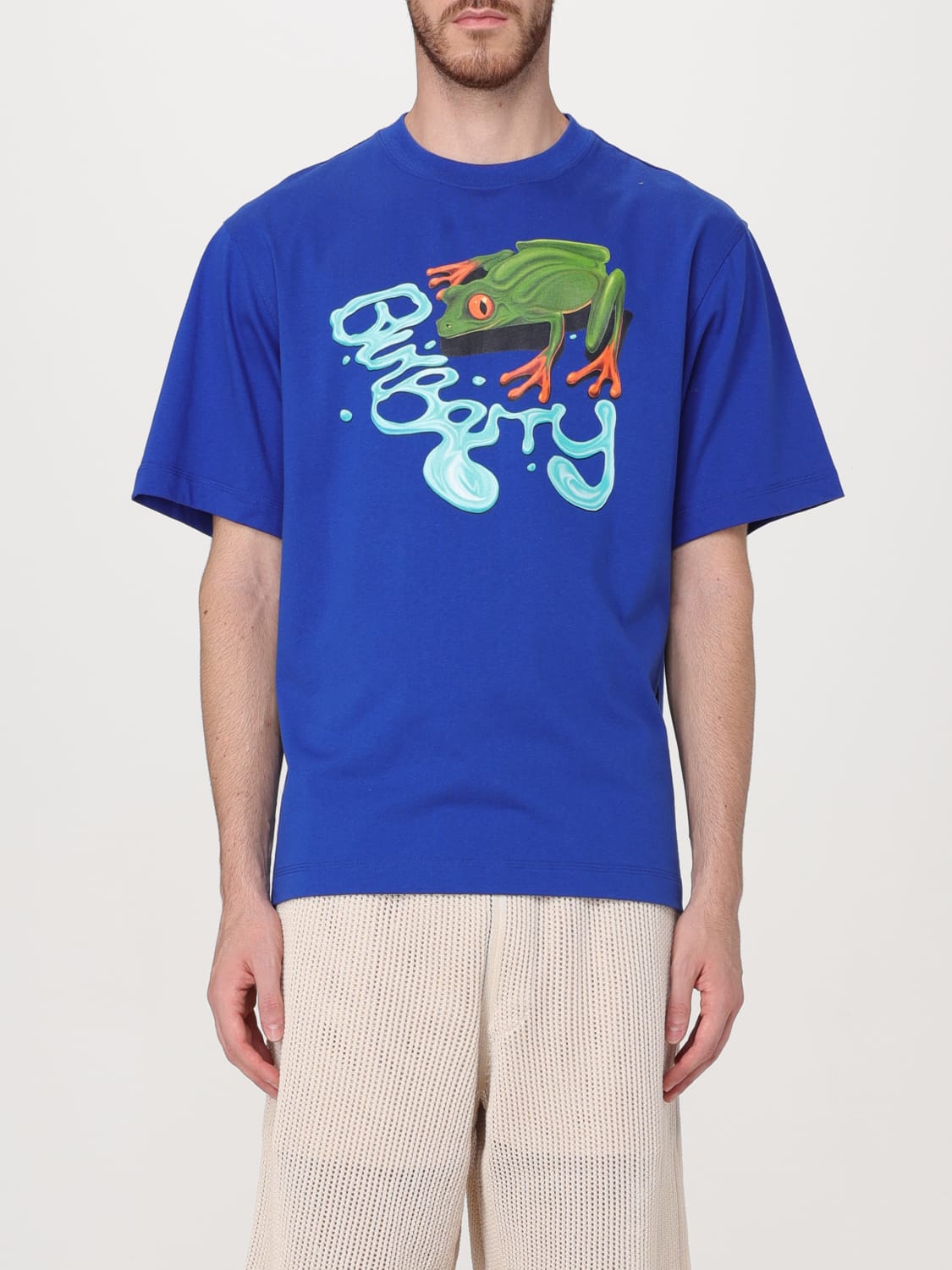 BURBERRY T-SHIRT: T-shirt men Burberry, Blue - Img 1