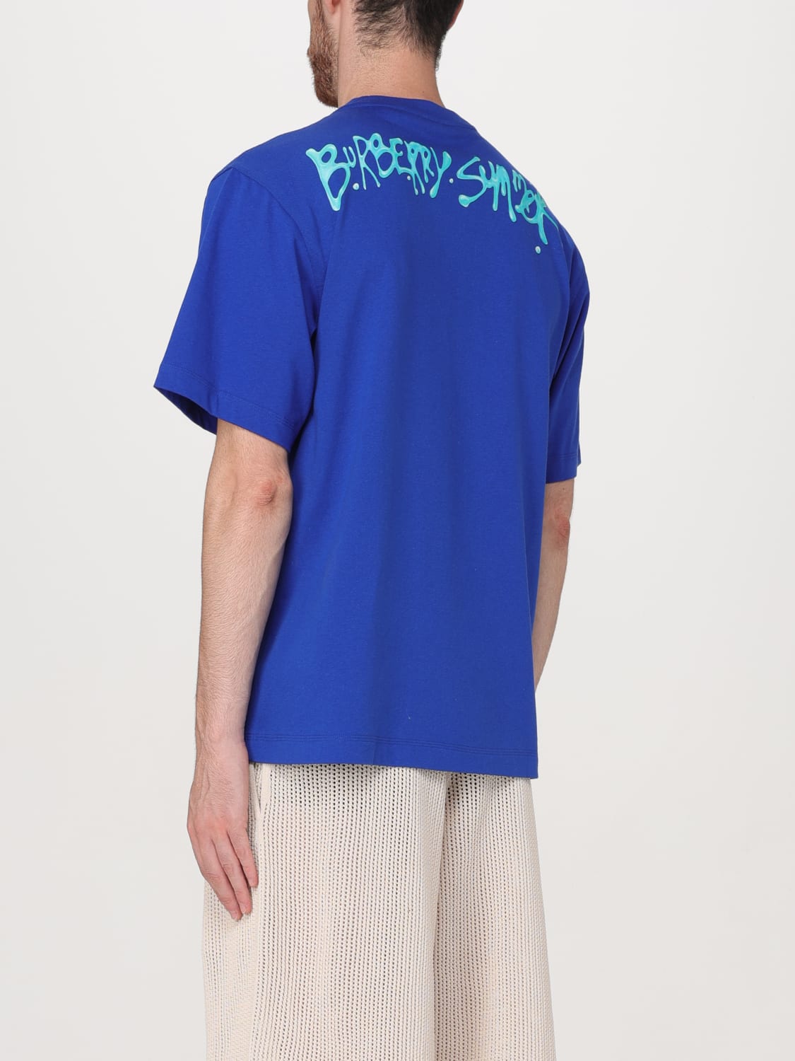 BURBERRY T-SHIRT: T-shirt men Burberry, Blue - Img 3