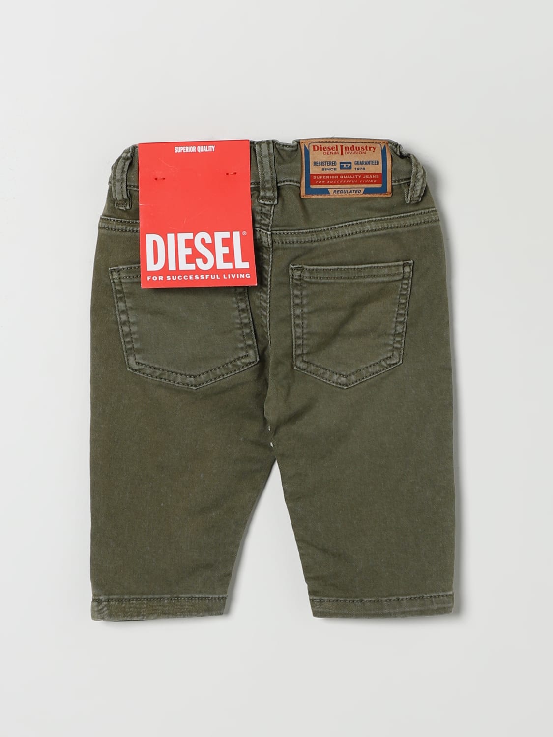 DIESEL JEANS: Pantalon enfant Diesel, Vert - Img 2