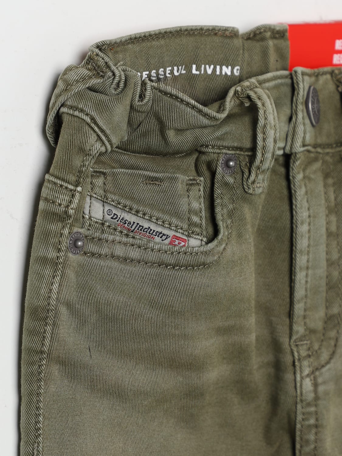 DIESEL JEANS: Pantalon enfant Diesel, Vert - Img 3