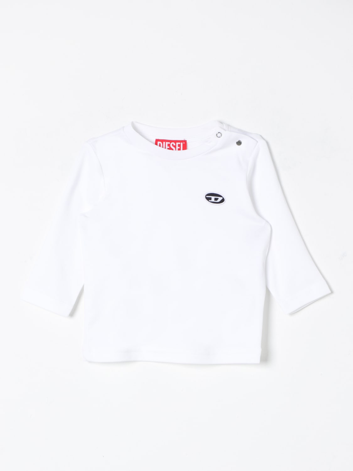 DIESEL T-SHIRT: T-shirt in cotone Oval D Diesel, Bianco - Img 1