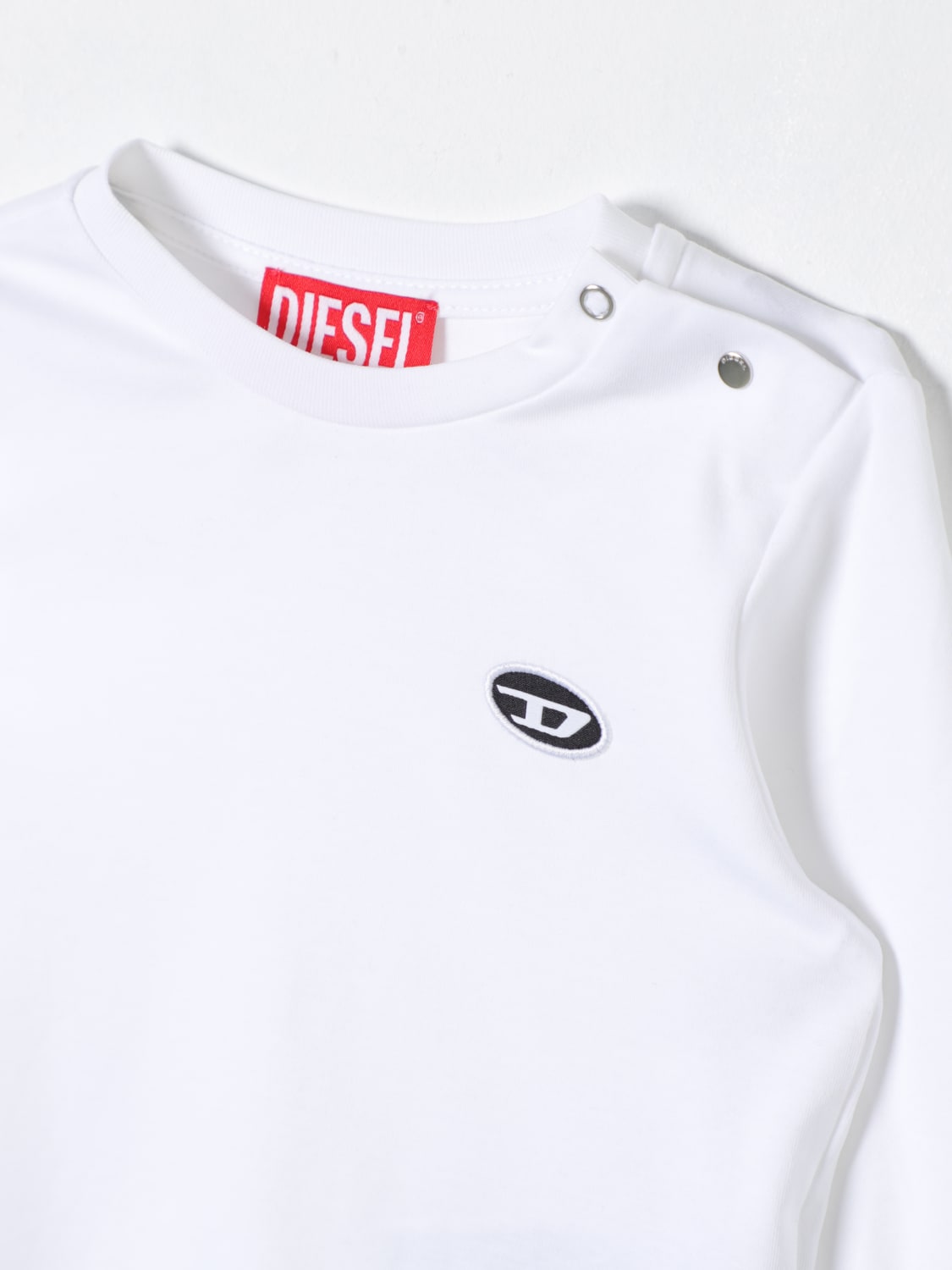 DIESEL T-SHIRT: T-shirt in cotone Oval D Diesel, Bianco - Img 3