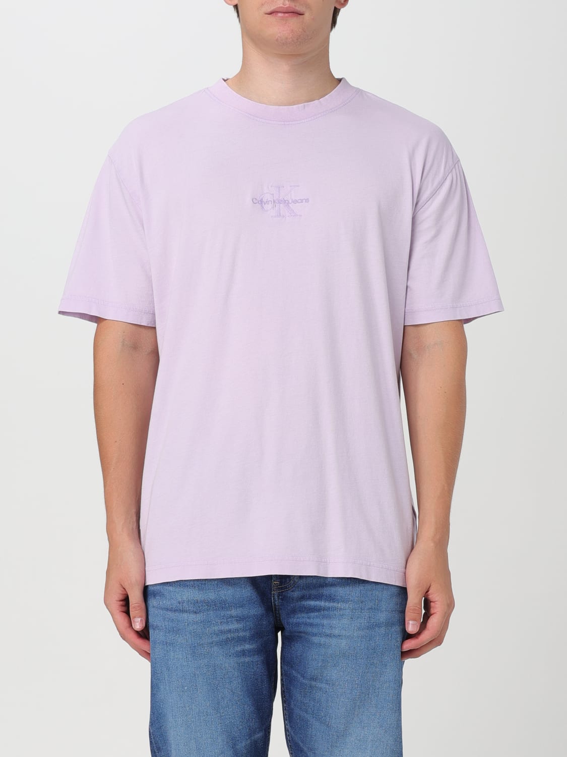 CALVIN KLEIN T-SHIRT: T-shirt men Calvin Klein, Lilac - Img 1