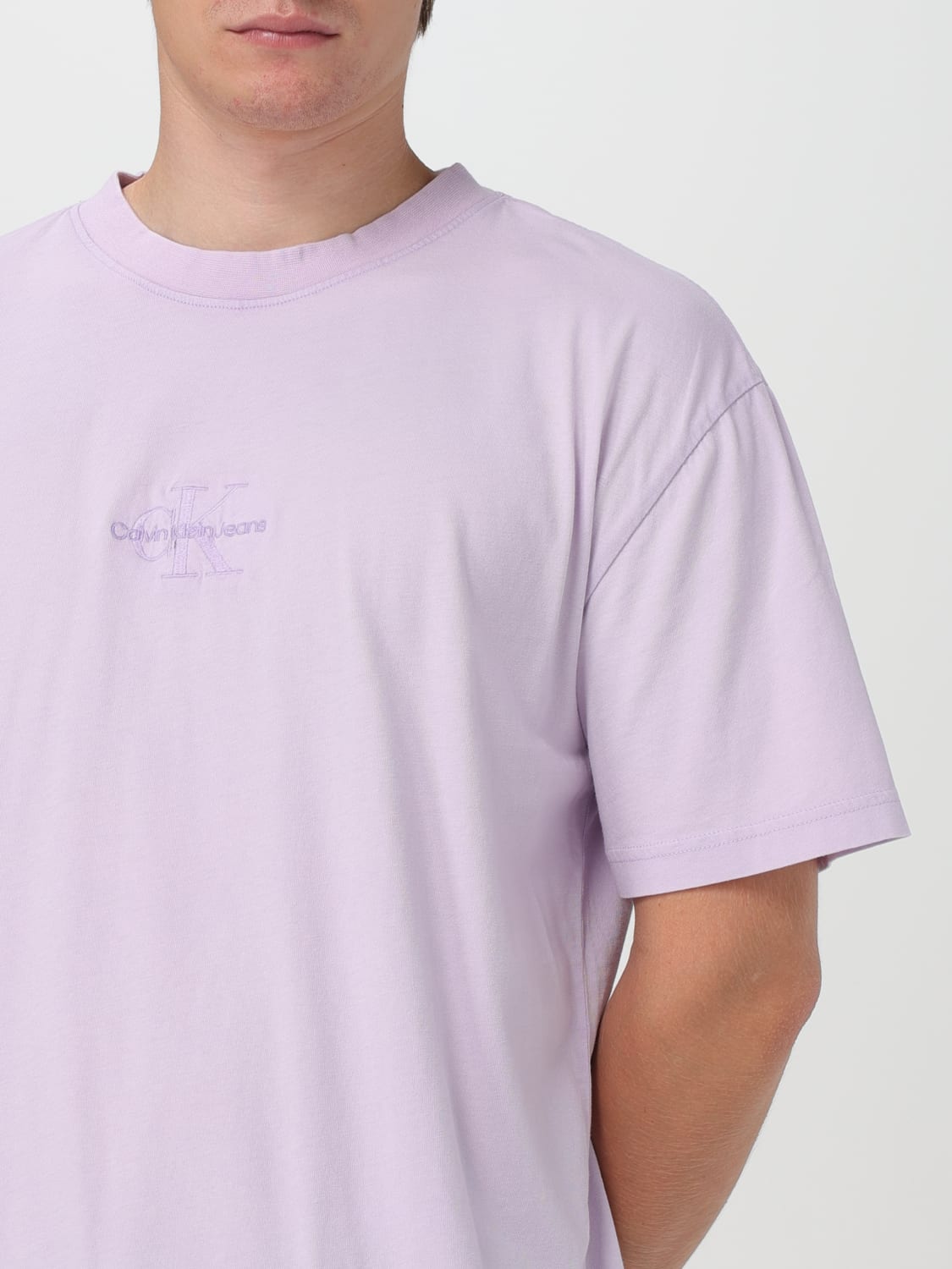 CALVIN KLEIN T-SHIRT: T-shirt men Calvin Klein, Lilac - Img 3