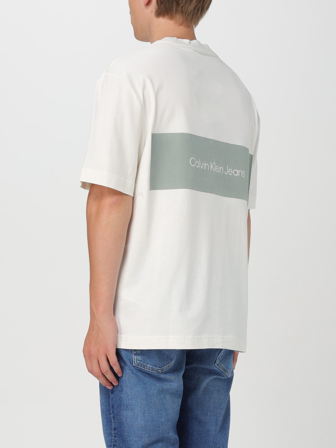 CALVIN KLEIN T-SHIRT: T-shirt men Calvin Klein, Ivory - Img 2