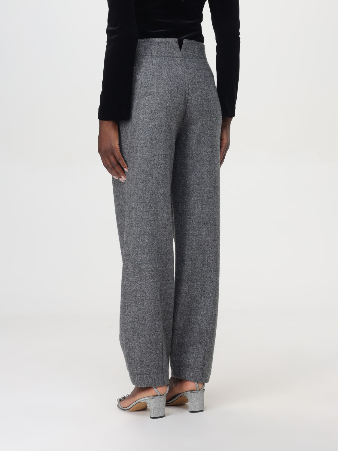 パンツ EMPORIO ARMANI Woman Pants Grey EW000084AF10240 S8077 Emporio Armani Outlet: Pants woman - Grey | Emporio Armani