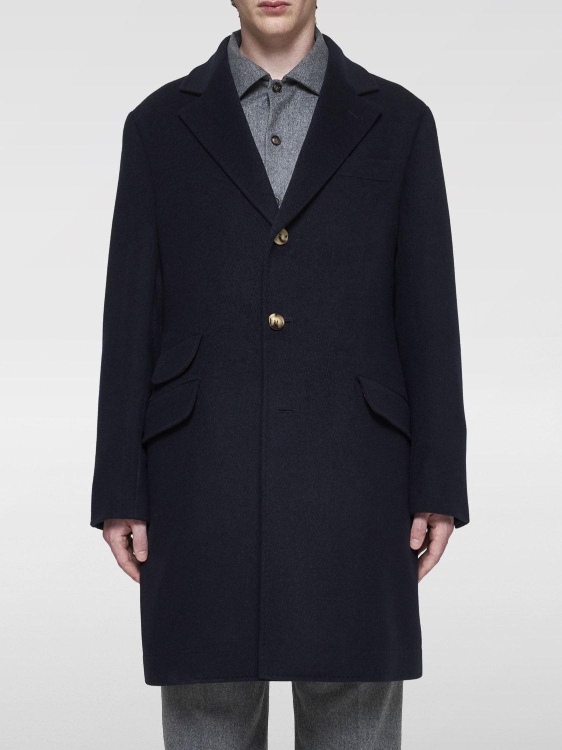 BRUNELLO CUCINELLI COAT: Coat men Brunello Cucinelli, Blue - Img 1