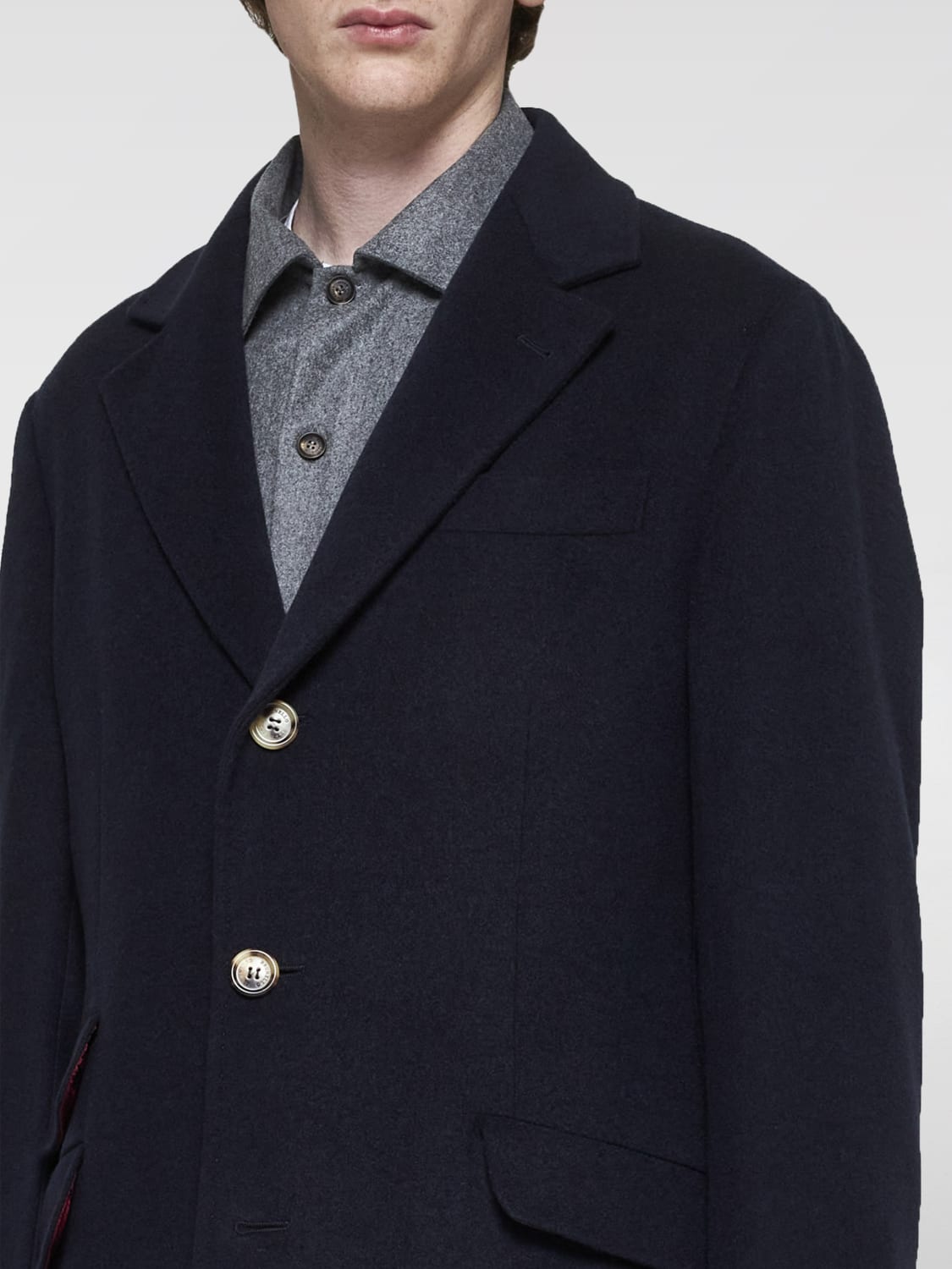 BRUNELLO CUCINELLI COAT: Coat men Brunello Cucinelli, Blue - Img 3