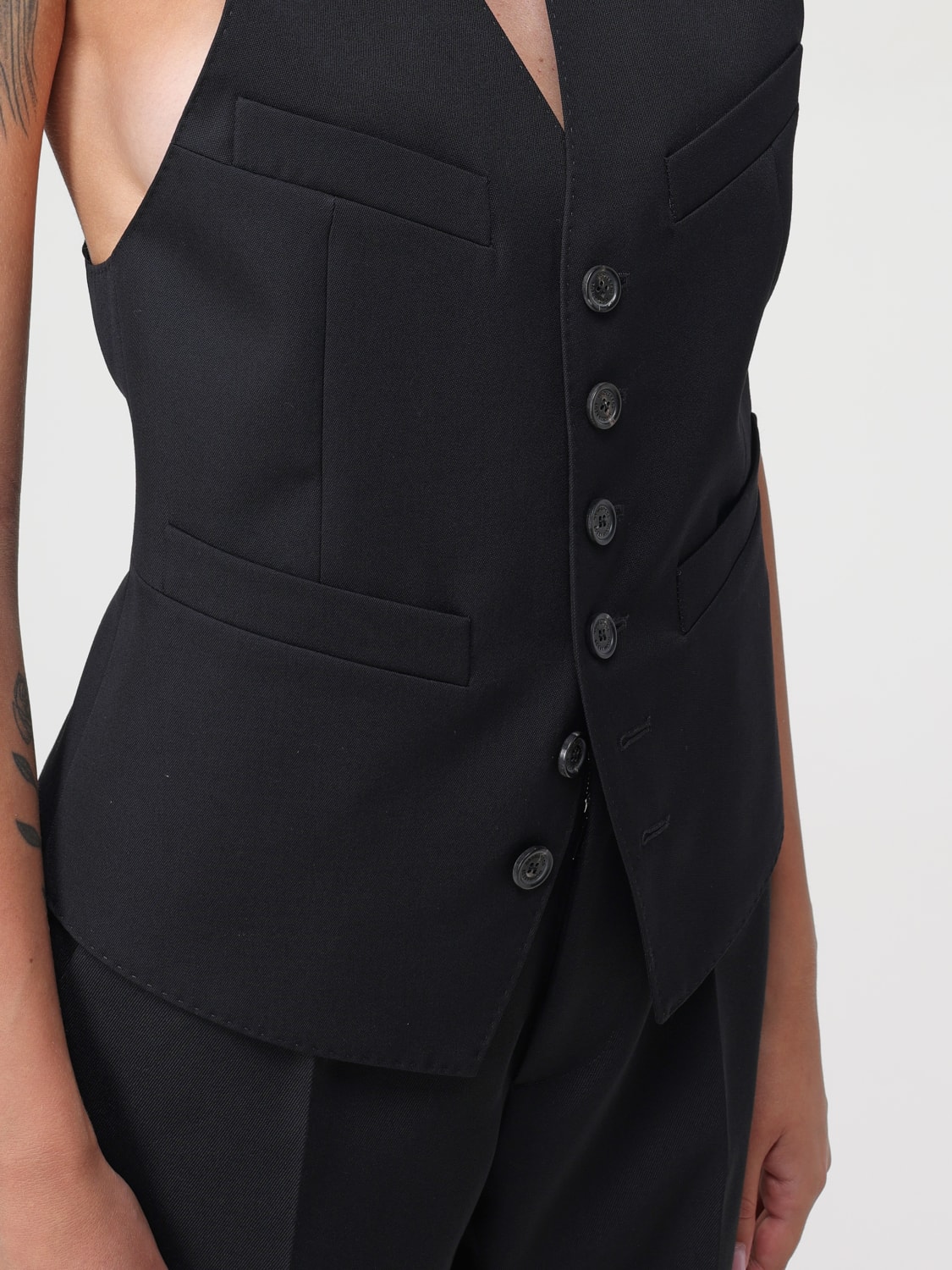 DSQUARED2 GILET: Veste femme Dsquared2, Noir - Img 3