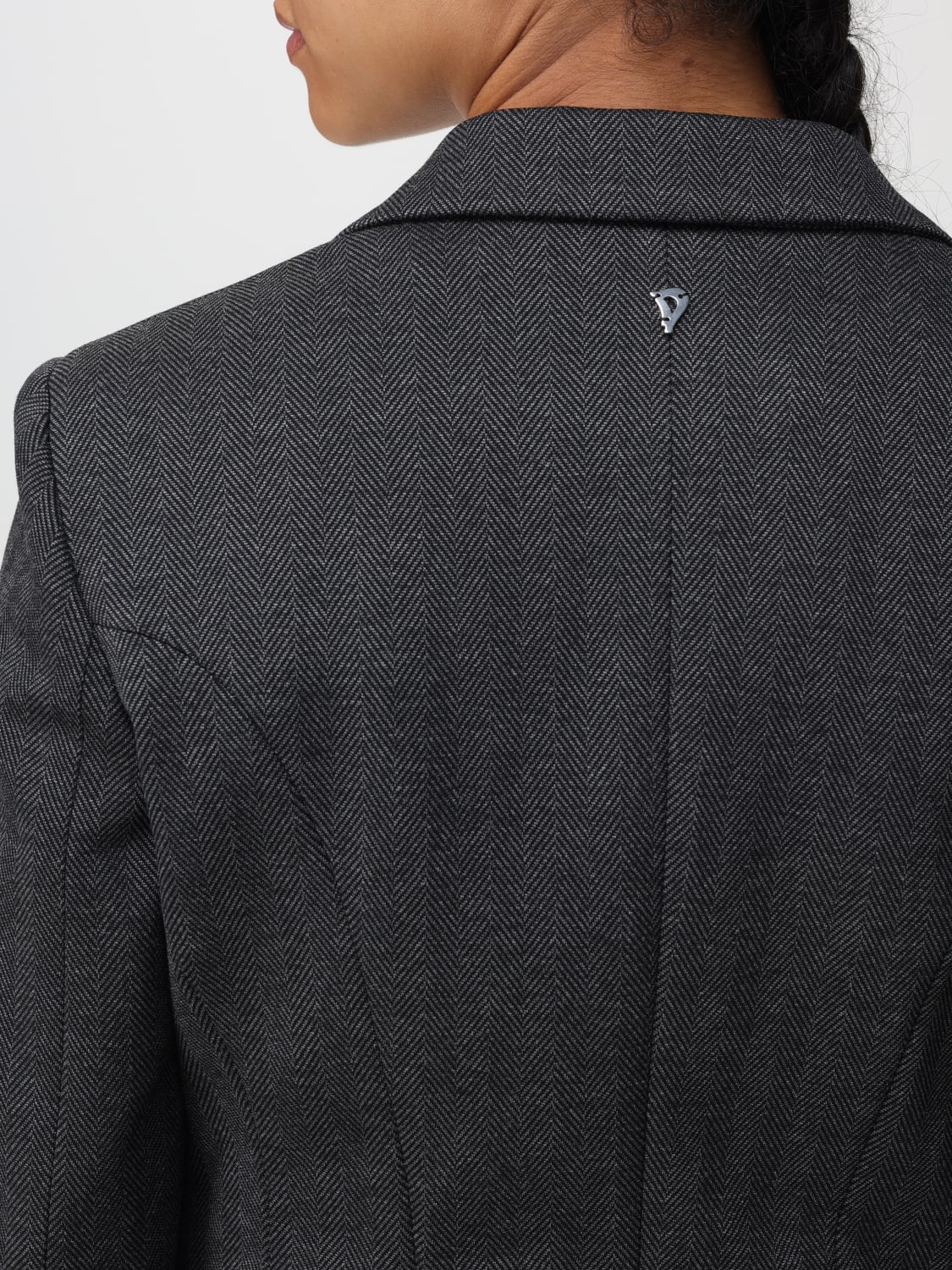 DONDUP BLAZER: Blazer a monopetto Dondup gessato, Grigio - Img 5