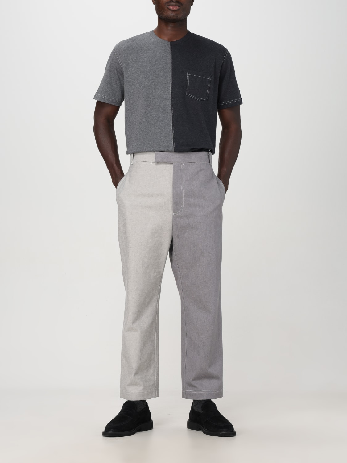 THOM BROWNE PANTS: Pants men Thom Browne, Grey - Img 2