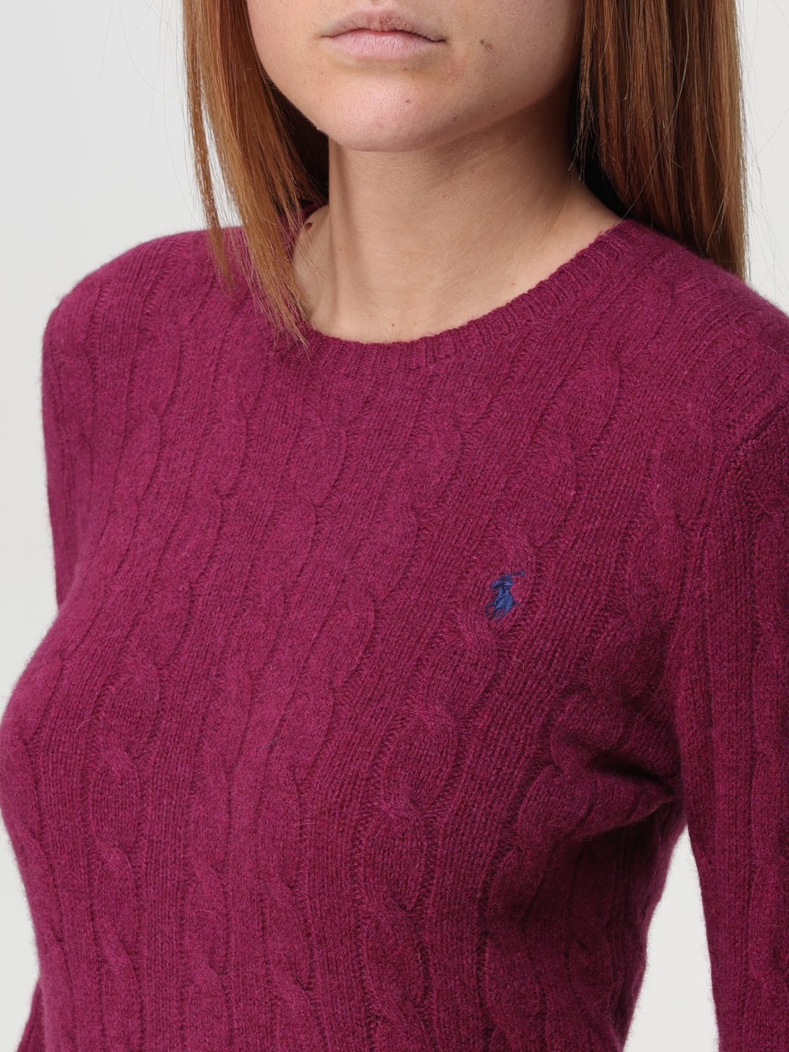 POLO RALPH LAUREN SWEATER: Sweater woman Polo Ralph Lauren, Burgundy - Img 3