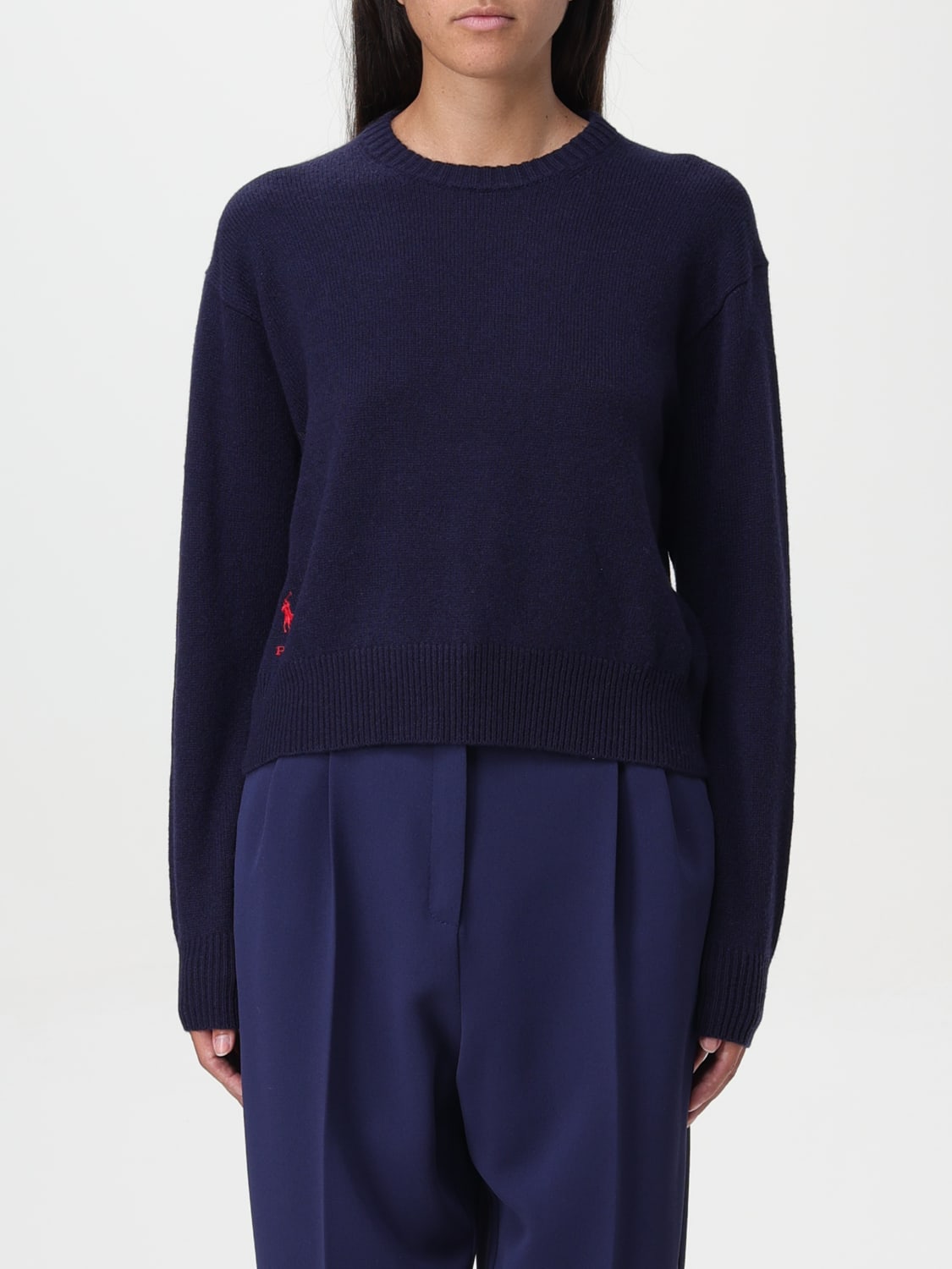 Ralph lauren blue sweater women's hotsell