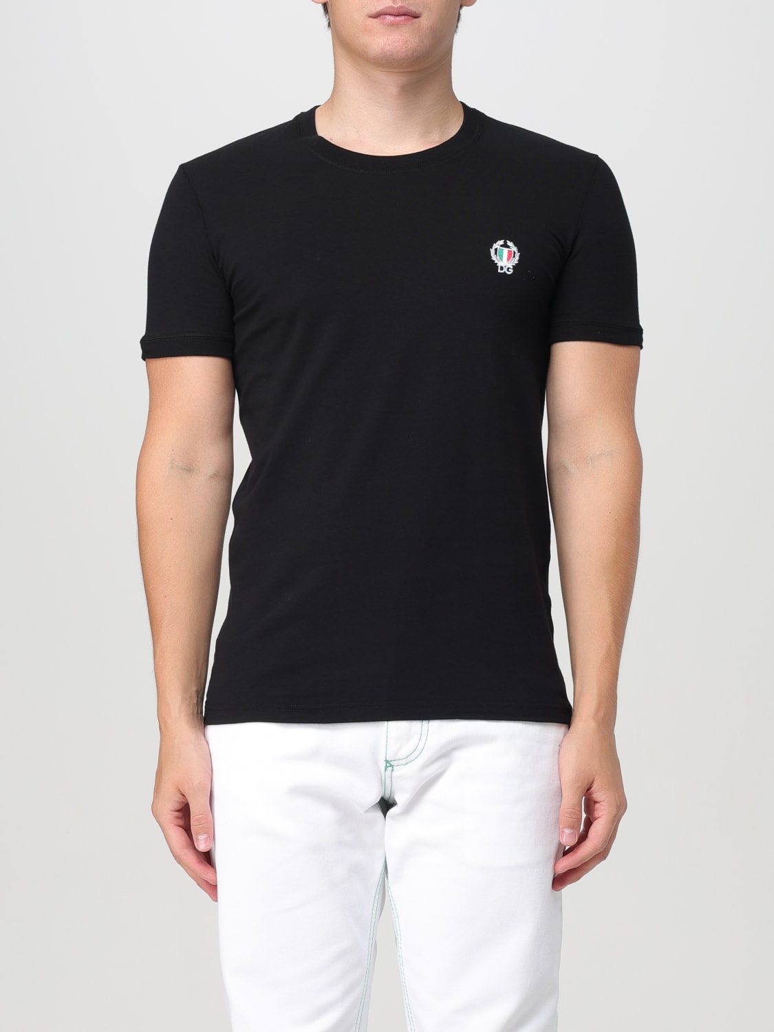 Giglio T-shirt basic con mini logo Dolce & Gabbana