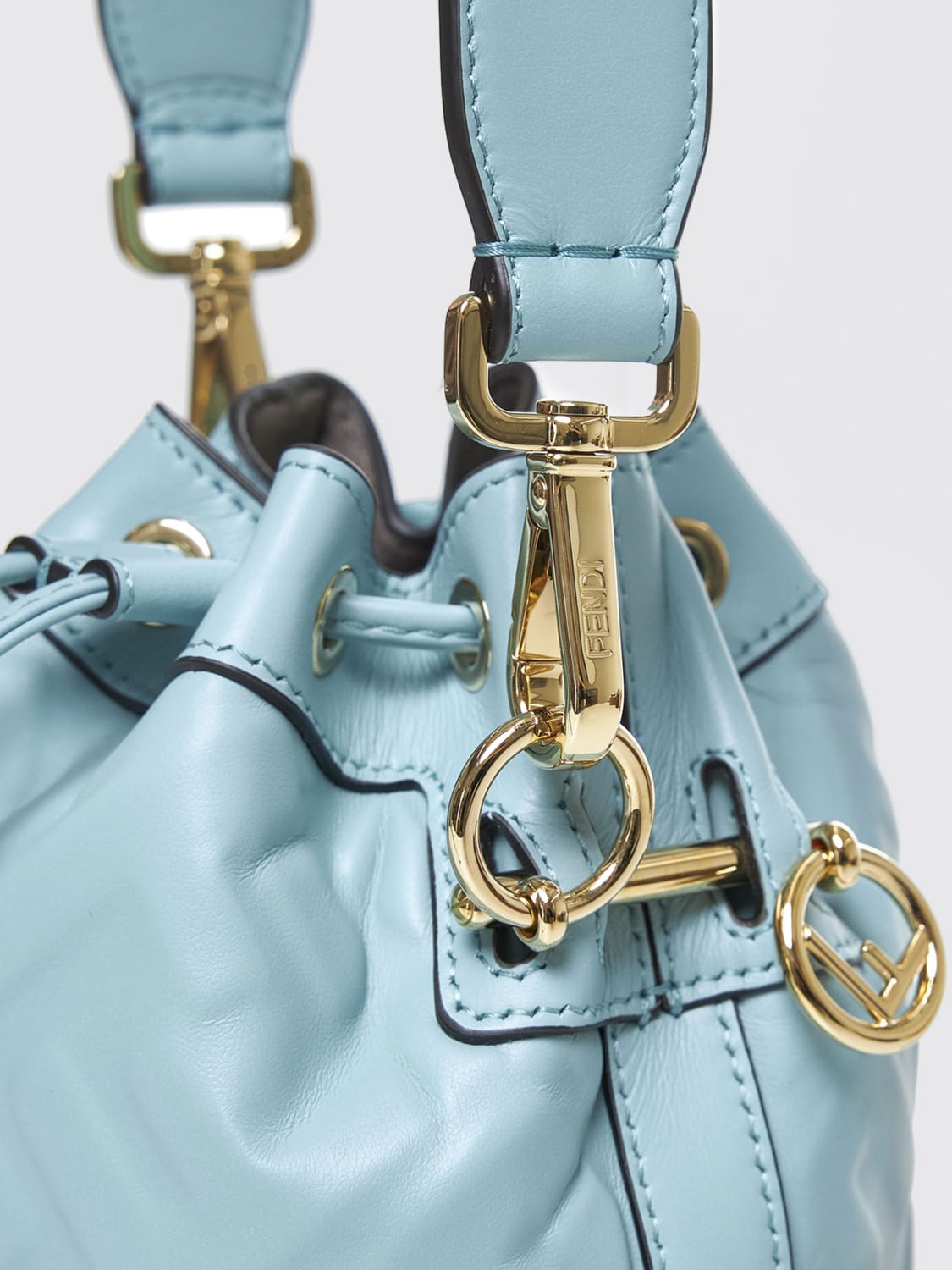 バッグ・カバンその他 FENDI Woman Mini bag Gnawed Blue 8BS098 AUPX F1SKL By The Way Soft Mini Fabric Blue | Fendi