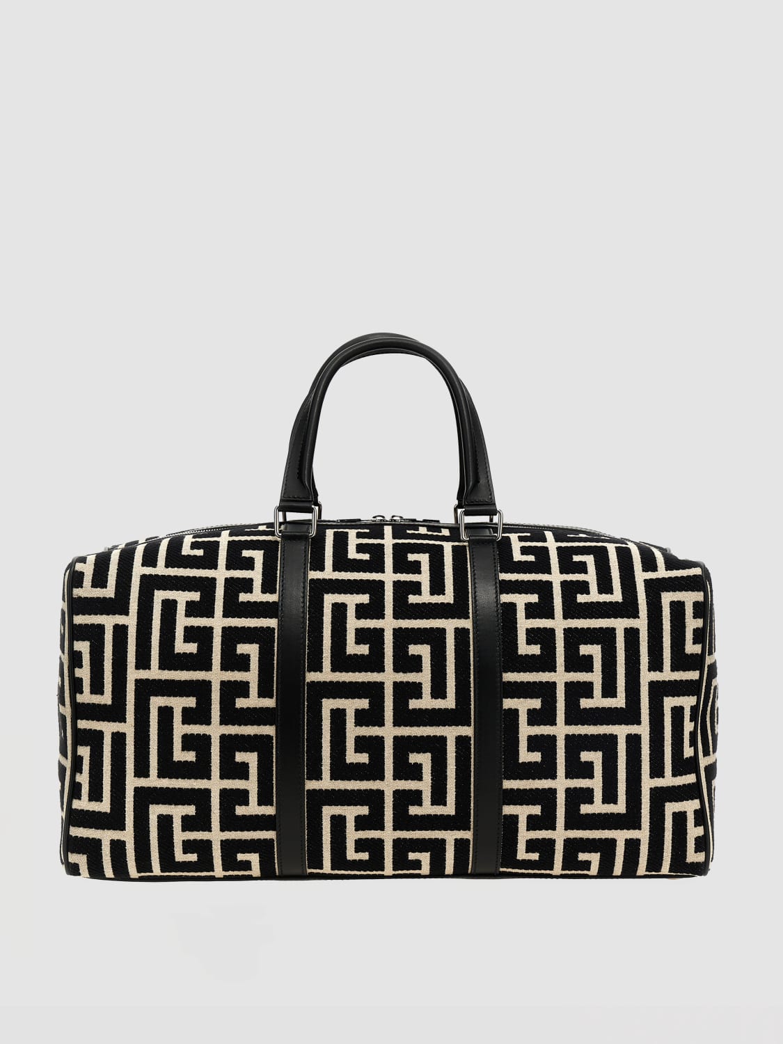 Giglio Borsa 'Voyage' Duffel Balmain con logo Jacquard