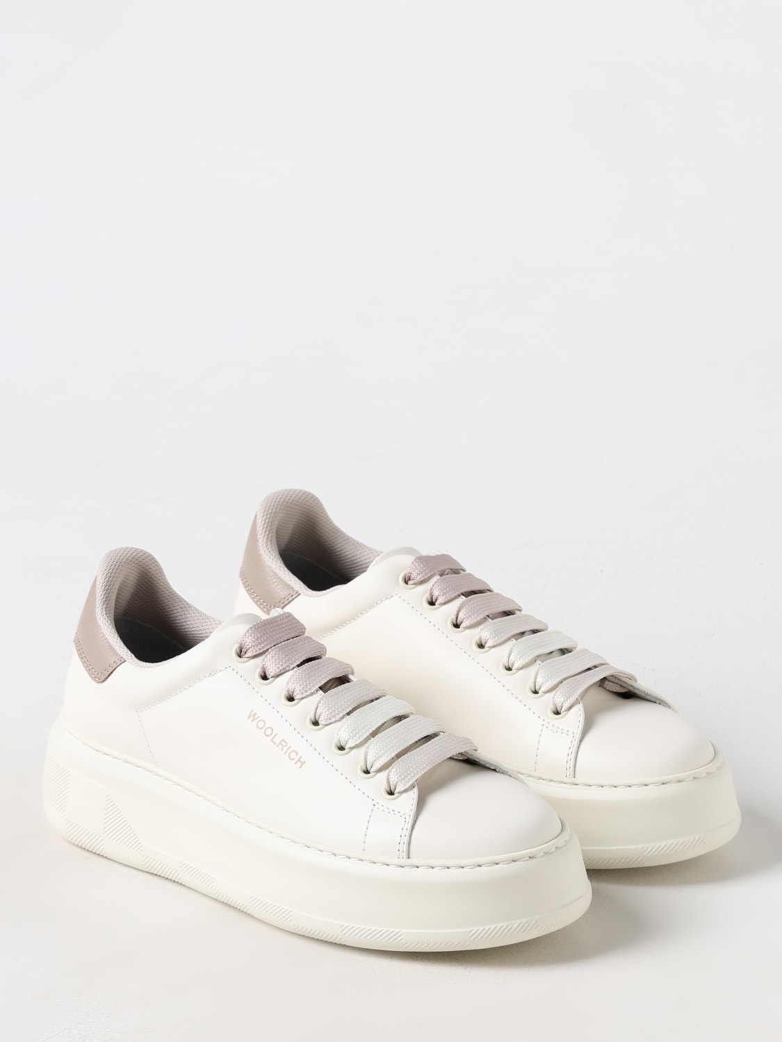 WOOLRICH SNEAKERS: Sneakers Woolrich in pelle , Beige - Img 2