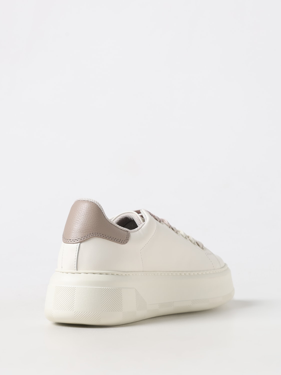 WOOLRICH SNEAKERS: Sneakers Woolrich in pelle , Beige - Img 3