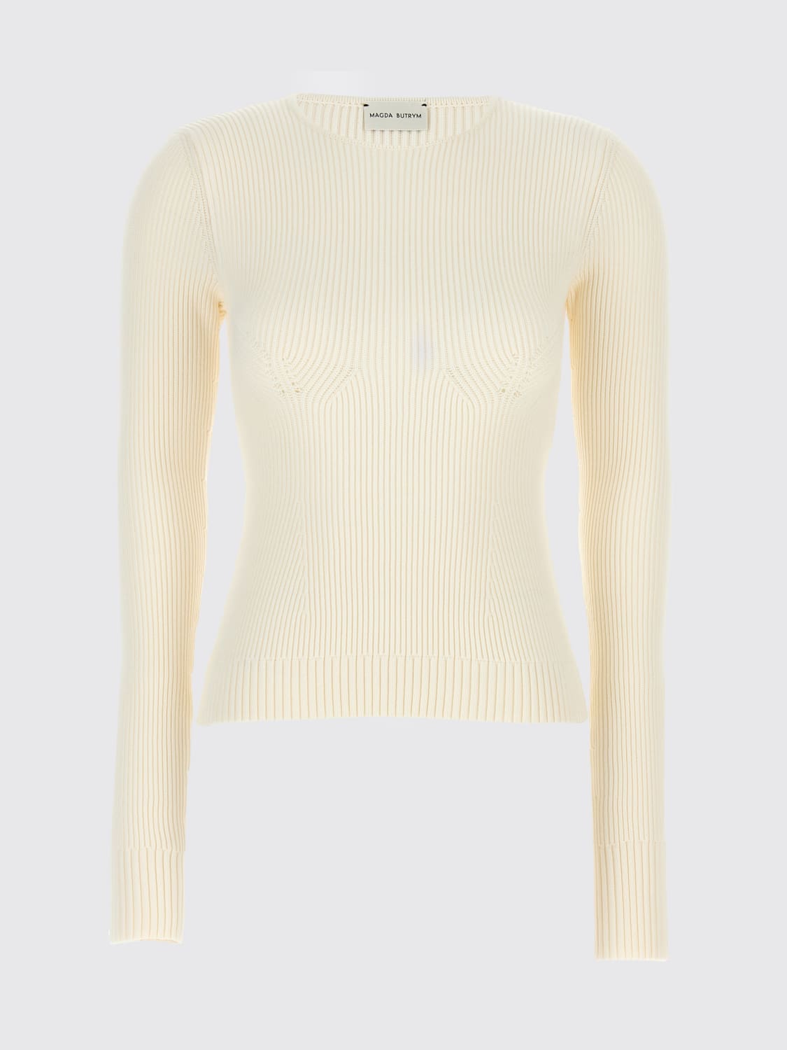 MAGDA BUTRYM SWEATER: Cardigan woman Magda Butrym, White - Img 1