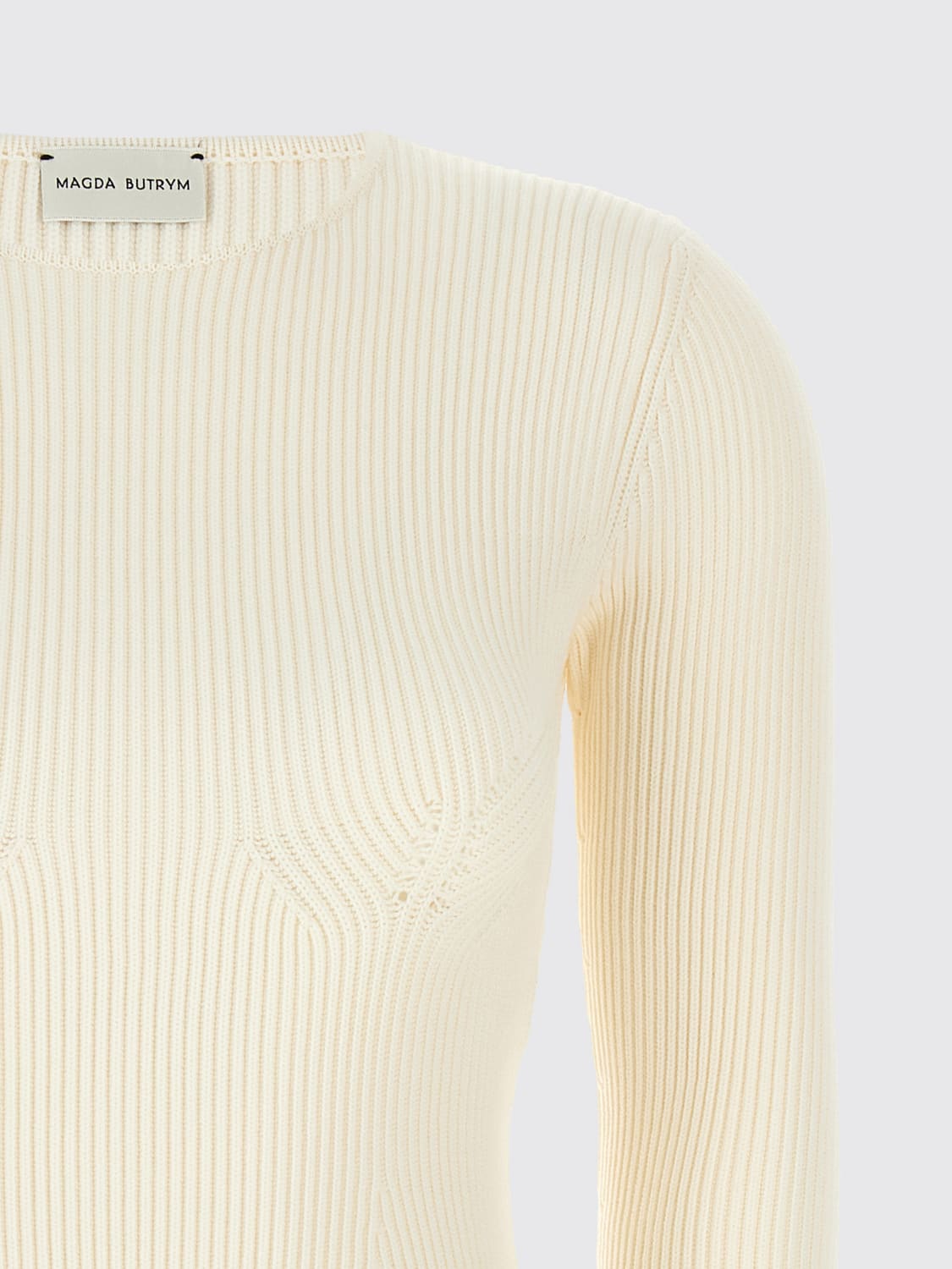 MAGDA BUTRYM SWEATER: Cardigan woman Magda Butrym, White - Img 3