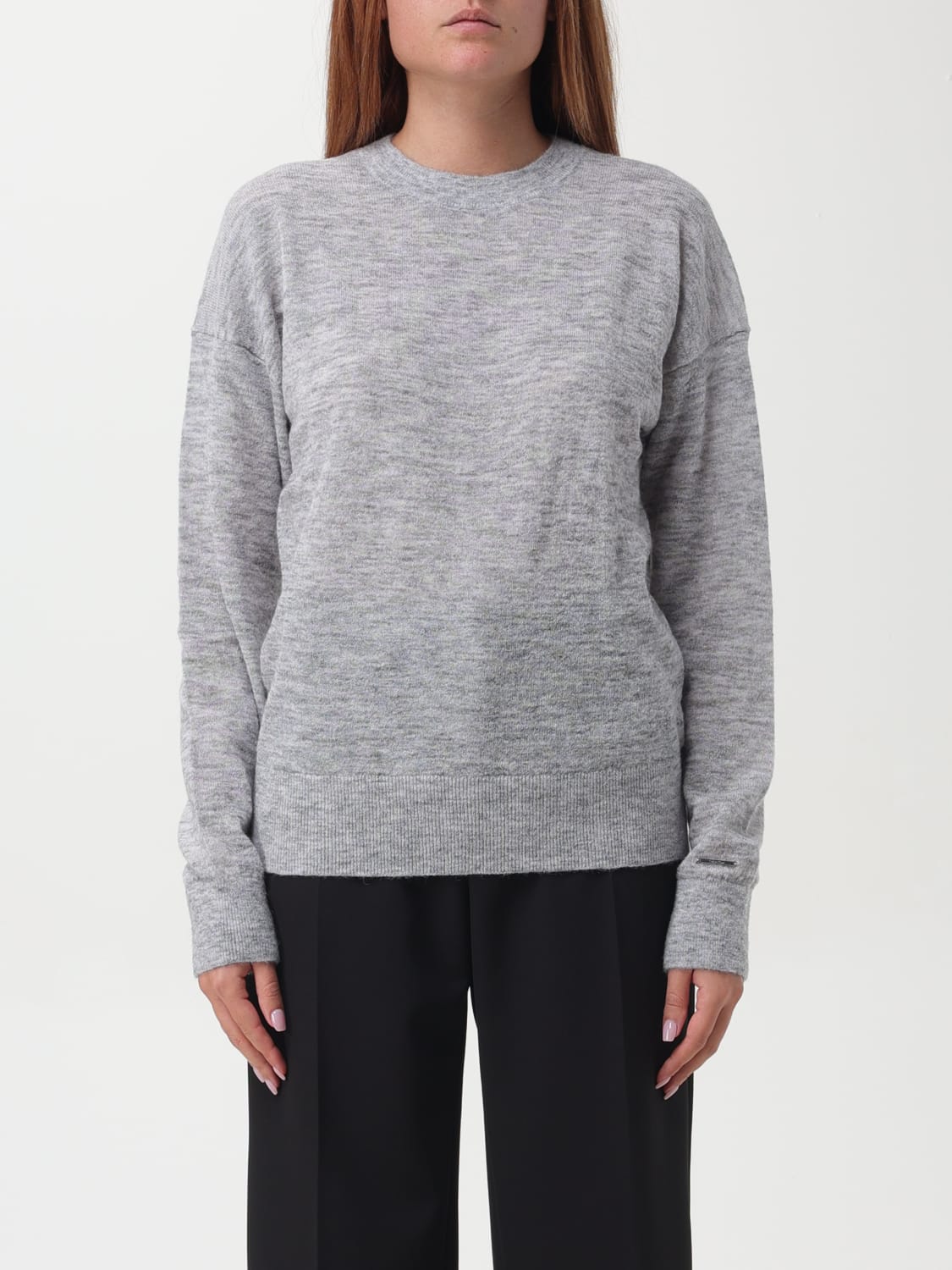 CALVIN KLEIN SWEATER: Sweatshirt woman Calvin Klein, Grey - Img 1