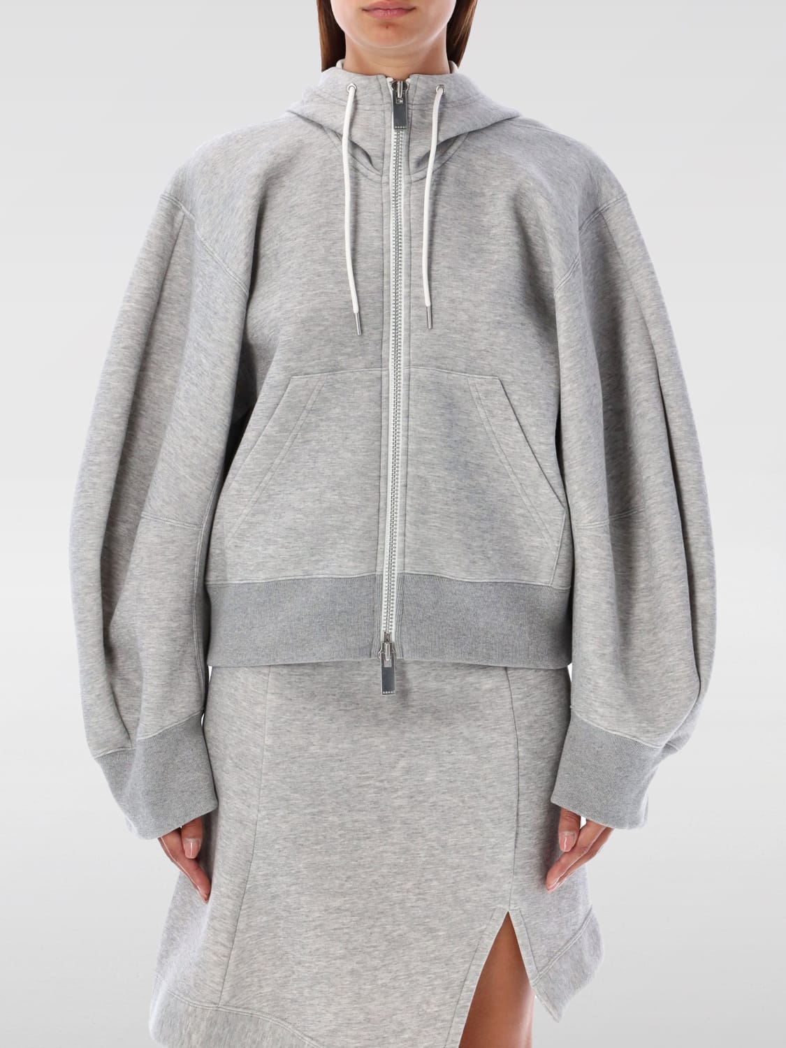 SACAI SWEATSHIRT: Pullover damen Sacai, Grau - Img 1