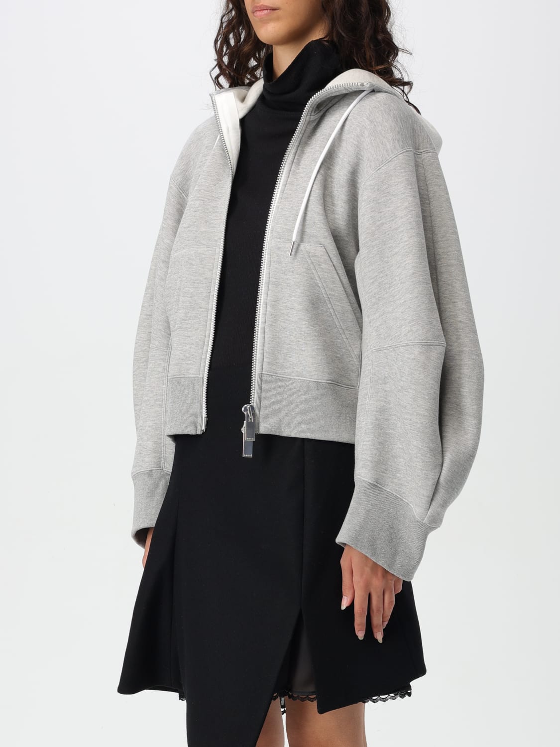 SACAI SWEATSHIRT: Pullover damen Sacai, Grau - Img 4