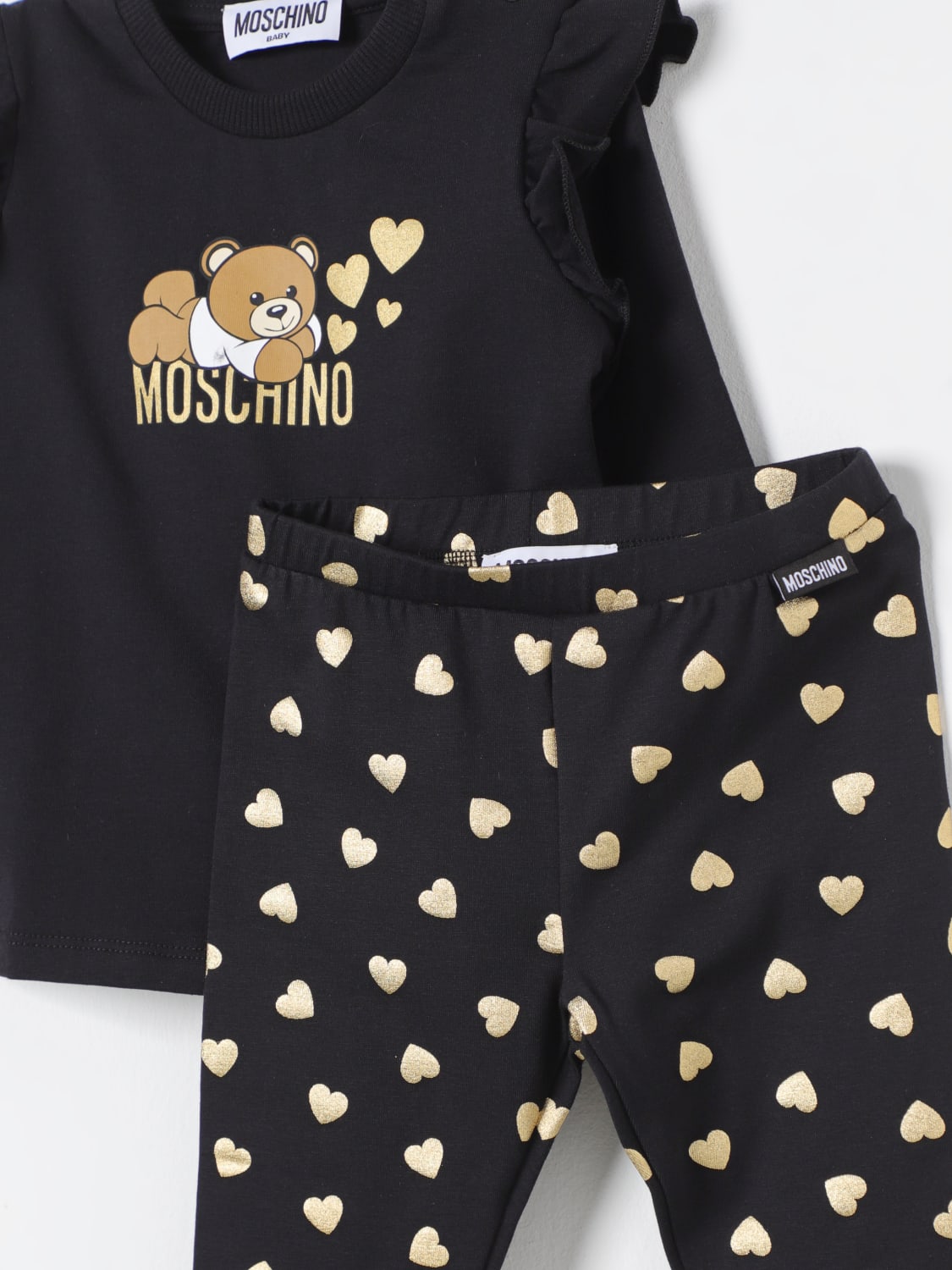 MOSCHINO 점프수트: 롬퍼 남아 Moschino, 블랙 - Img 3