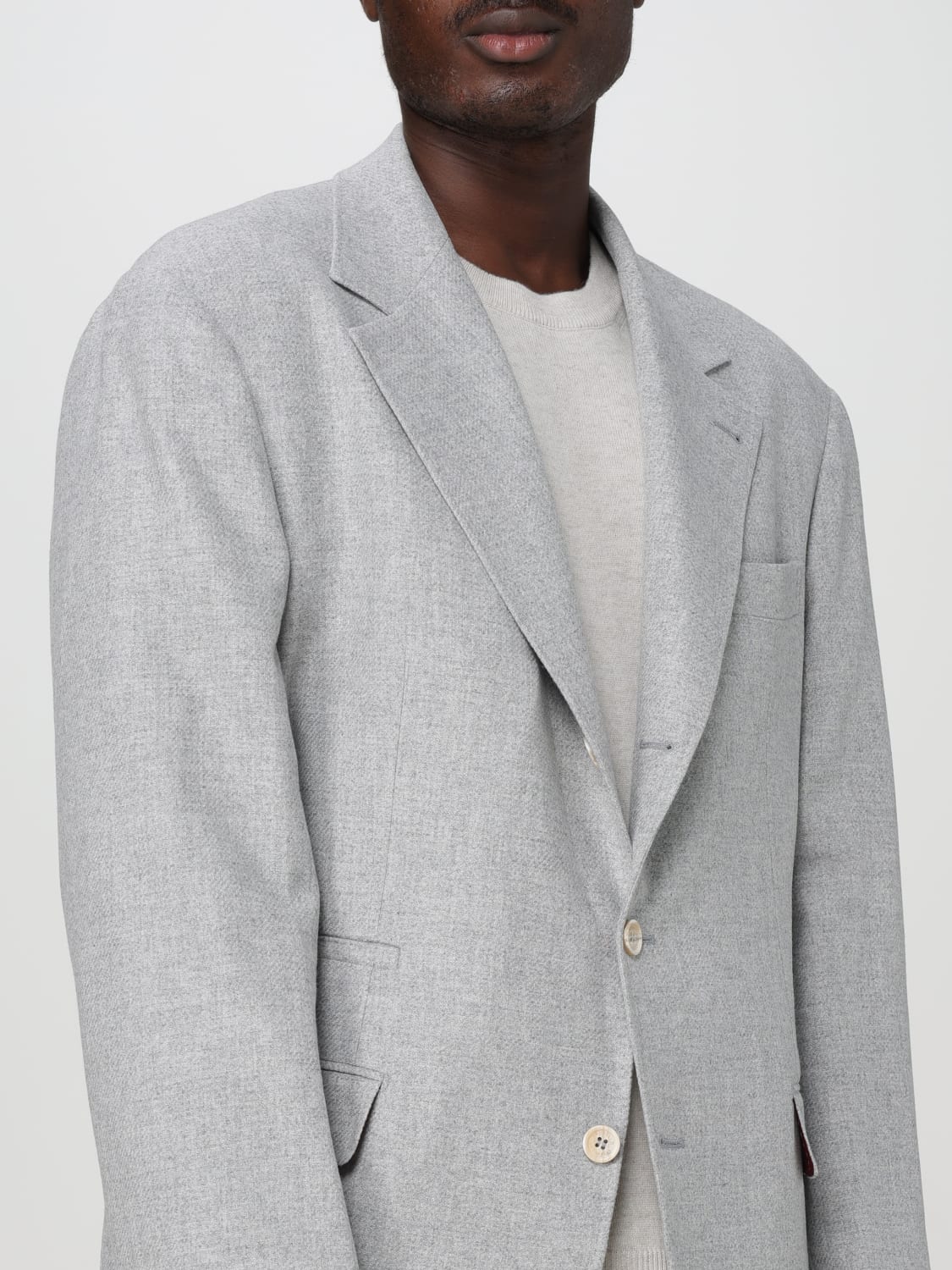 BRUNELLO CUCINELLI BLAZER: Blazer herren Brunello Cucinelli, Grau - Img 5