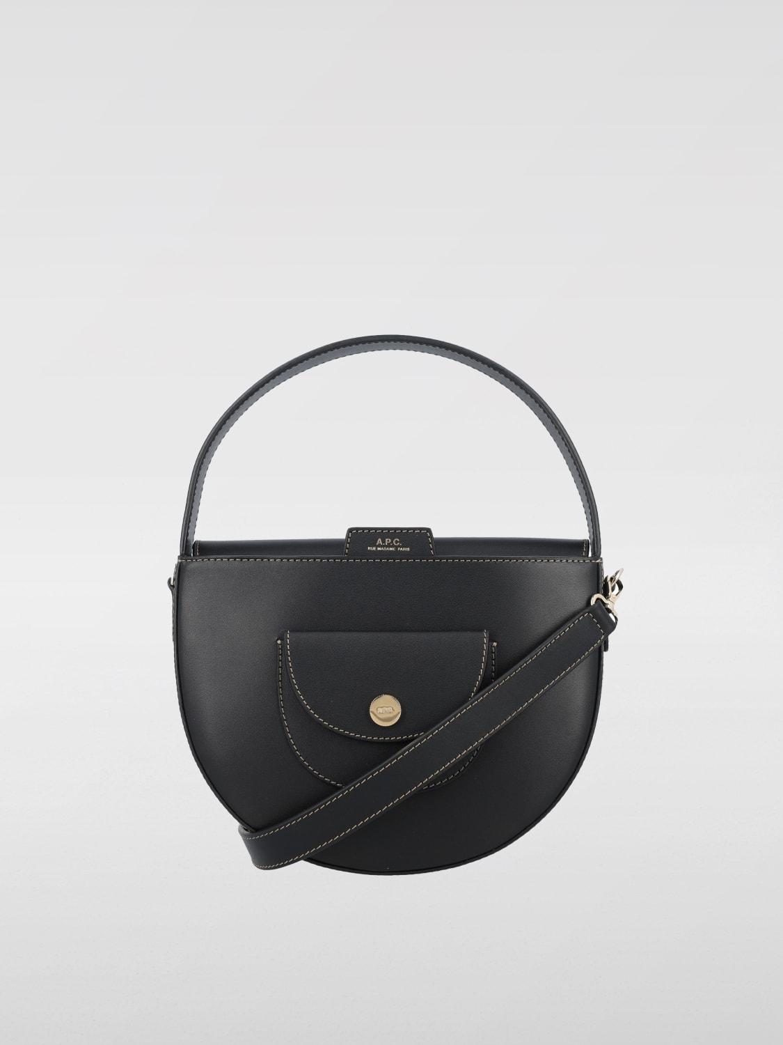 A.P.C. BORSA MINI: Borsa Pocket A.P.C. in pelle , Nero - Img 1