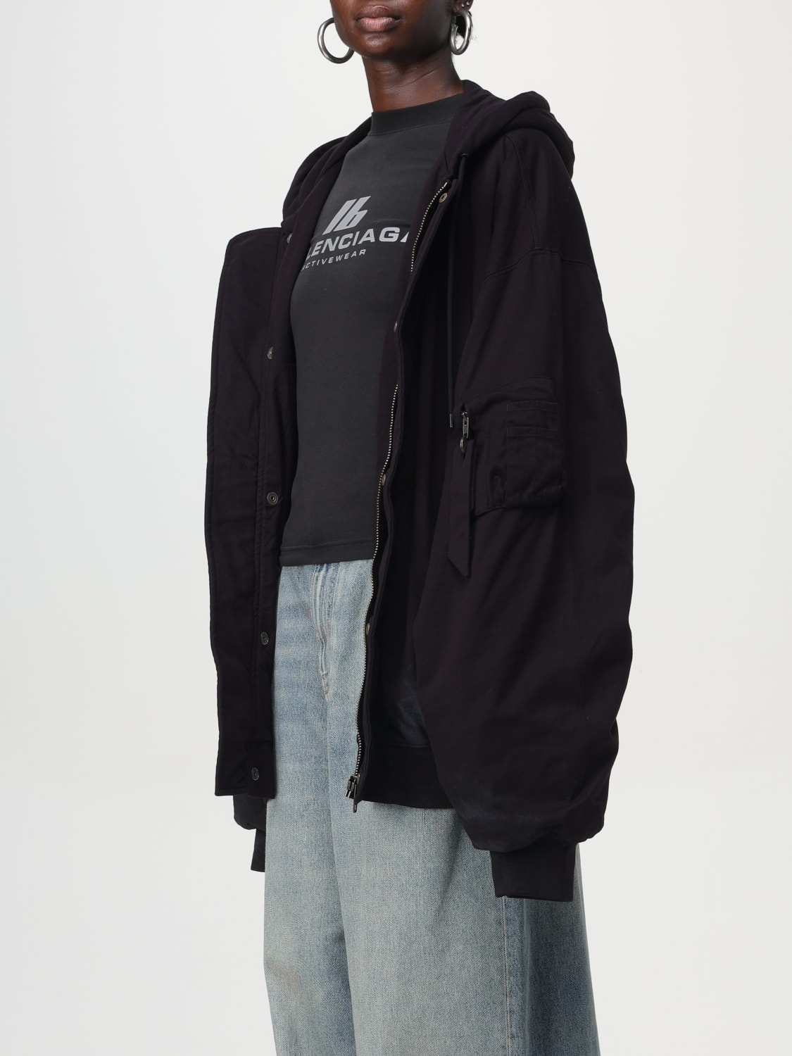 ジャケット BALENCIAGA Woman Jacket Black 657115TQVT1 9034 Balenciaga Outlet: Jacket woman - Black | Balenciaga jacket