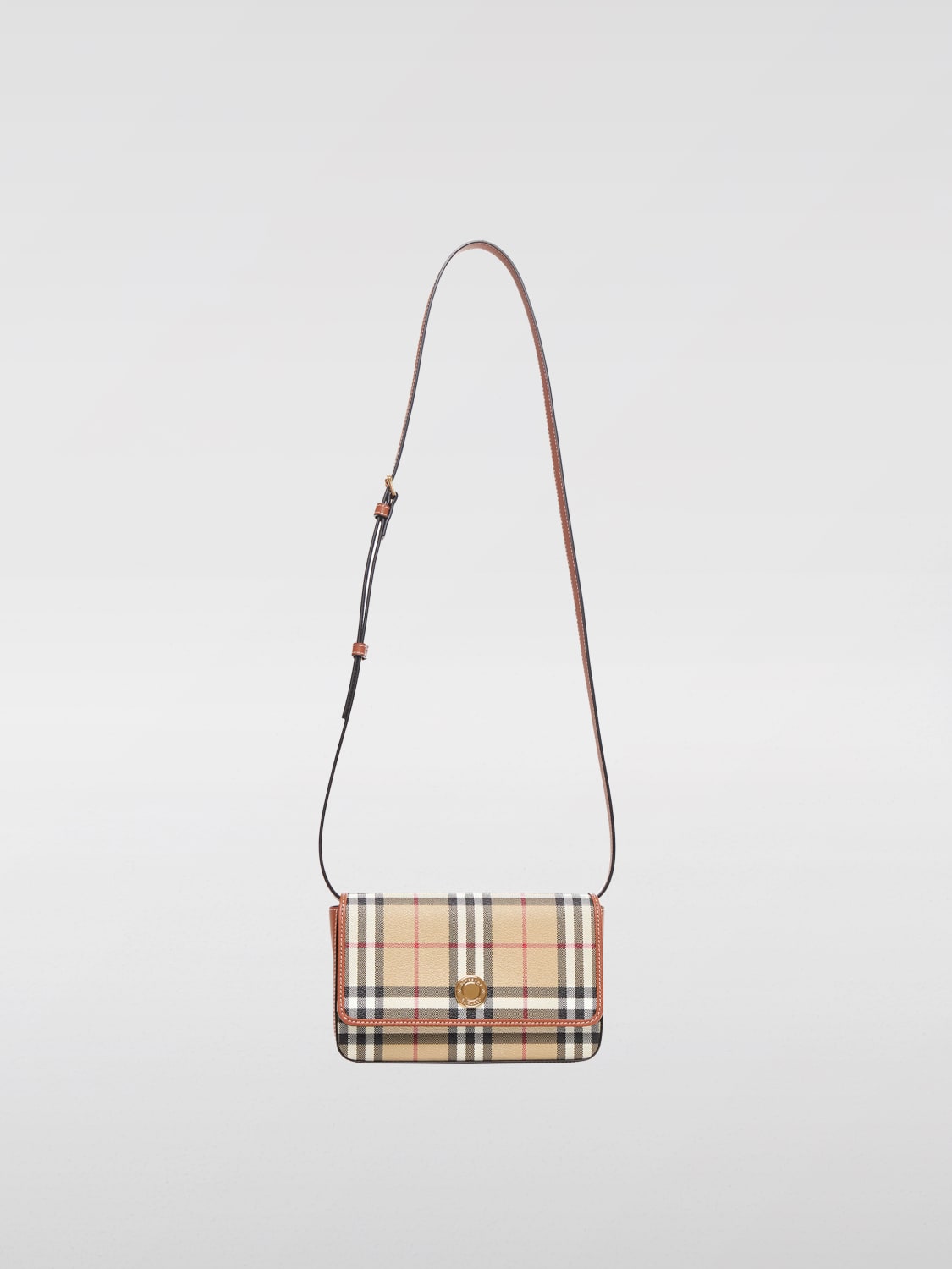 Giglio Borsa Hampshire Vintage Check Burberry in cotone spalmato e pelle