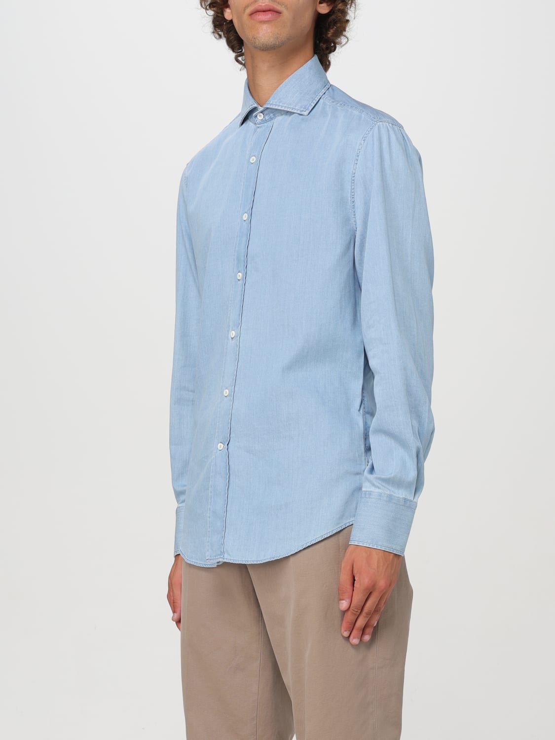 BRUNELLO CUCINELLI SHIRT: Shirt men Brunello Cucinelli, Denim - Img 4