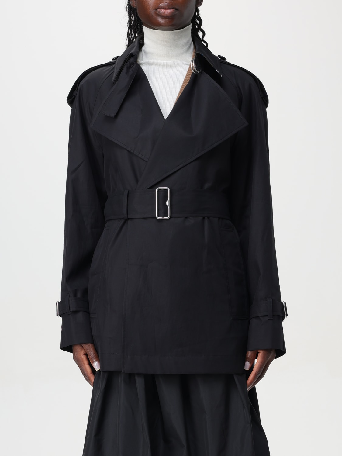 BURBERRY TRENCH COAT: Jacket woman Burberry, Black - Img 1