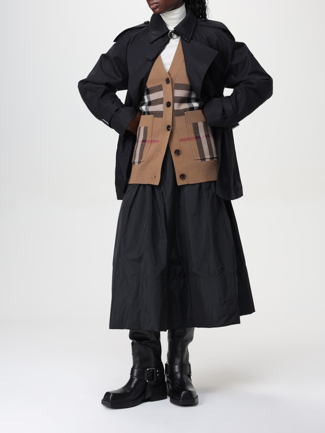 BURBERRY TRENCH COAT: Jacket woman Burberry, Black - Img 2