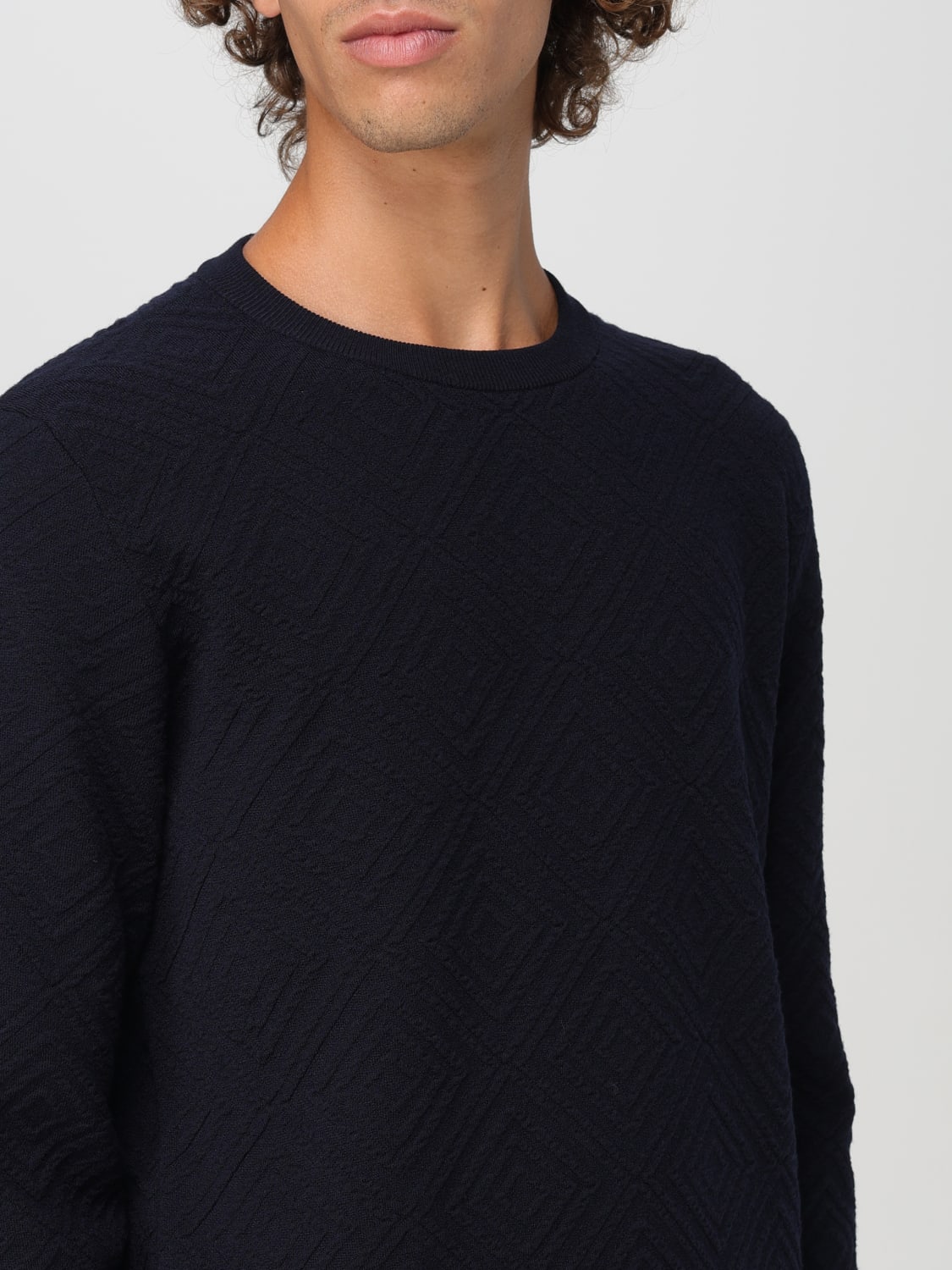GIORGIO ARMANI Sweatshirt men Blue Giorgio Armani sweater GM000272AF12314 online at GIGLIO.COM