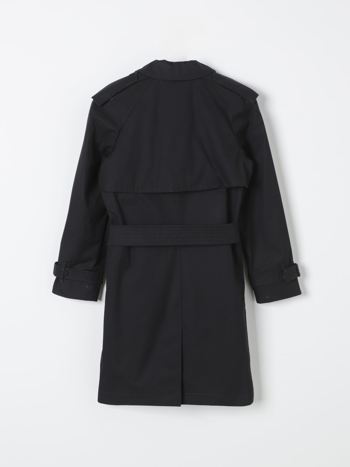 BURBERRY CAPPOTTO: Trench a doppiopetto Burberry, Nero - Img 2