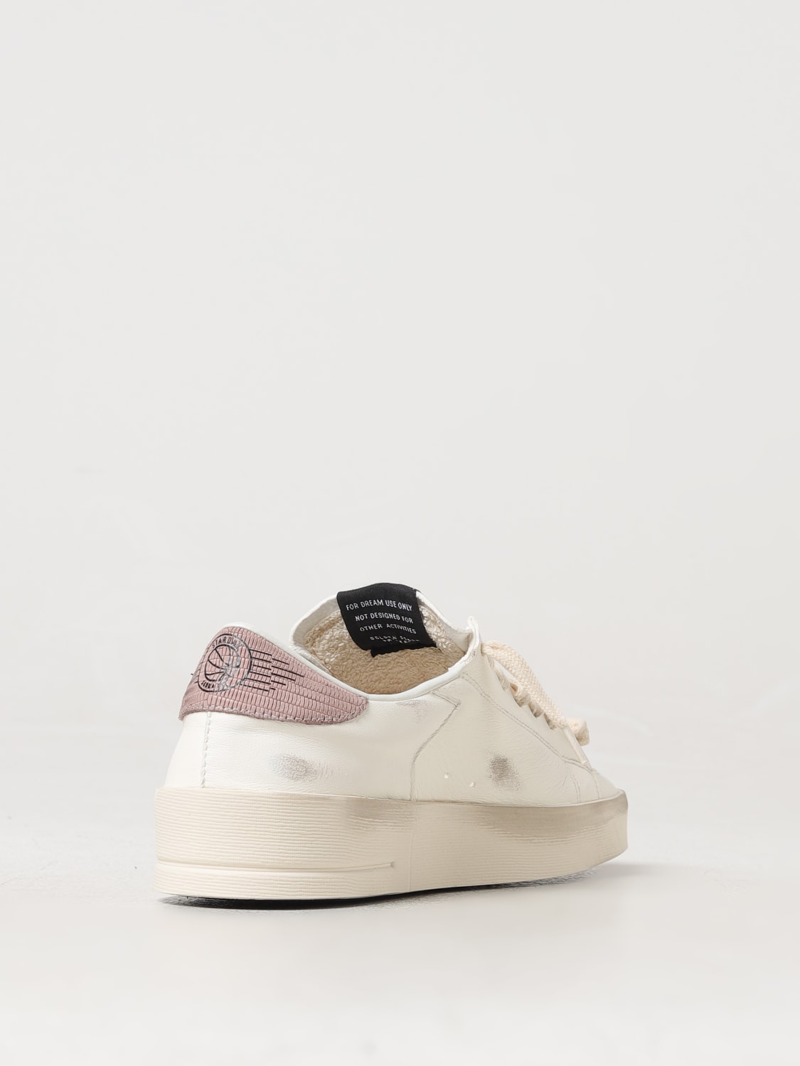 GOLDEN GOOSE SNEAKERS: Sneakers Stardan Golden Goose in pelle used , Bianco - Img 3