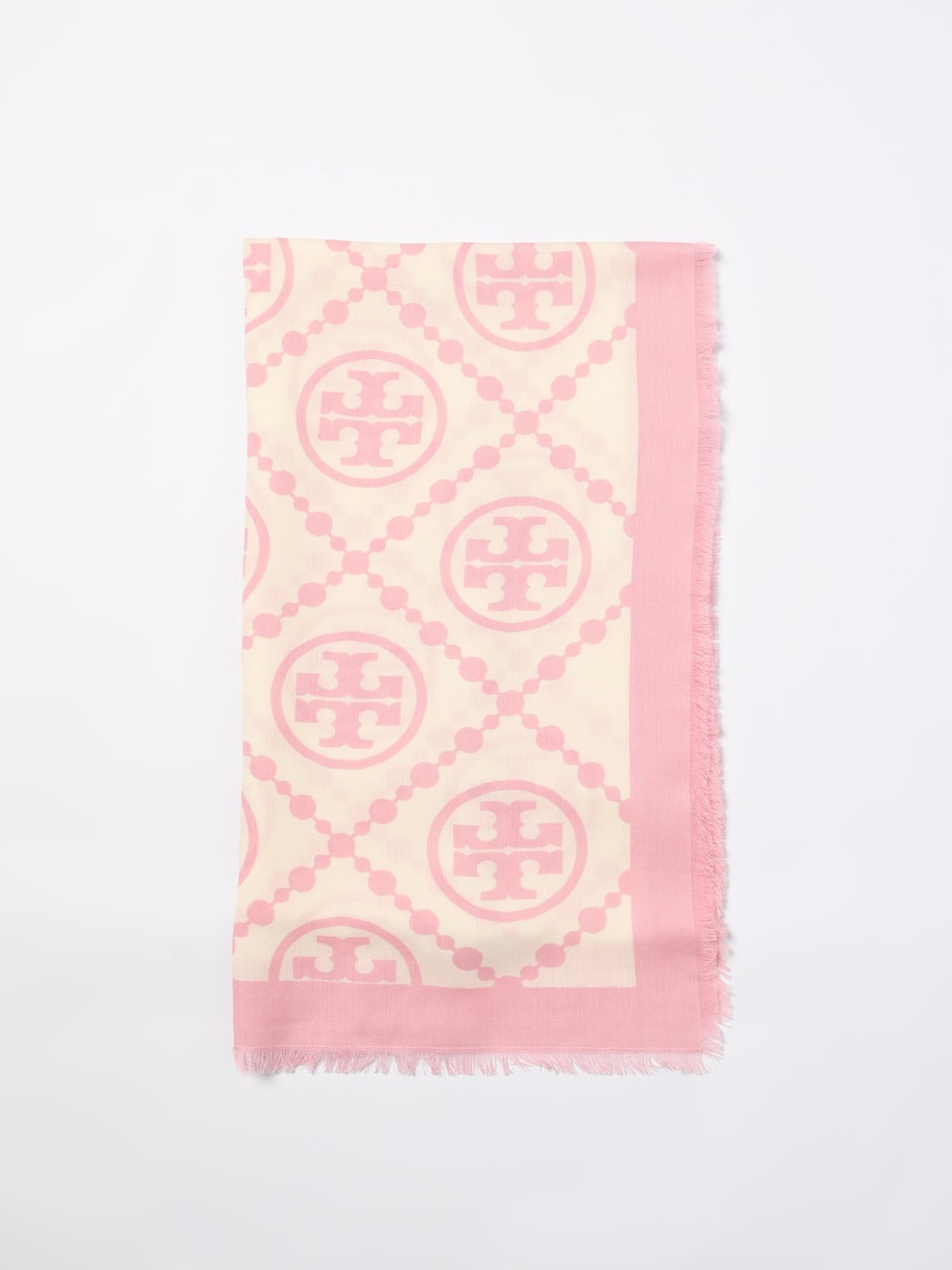 Giglio Sciarpa Miller Tory Burch in lana e seta con logo jacquard
