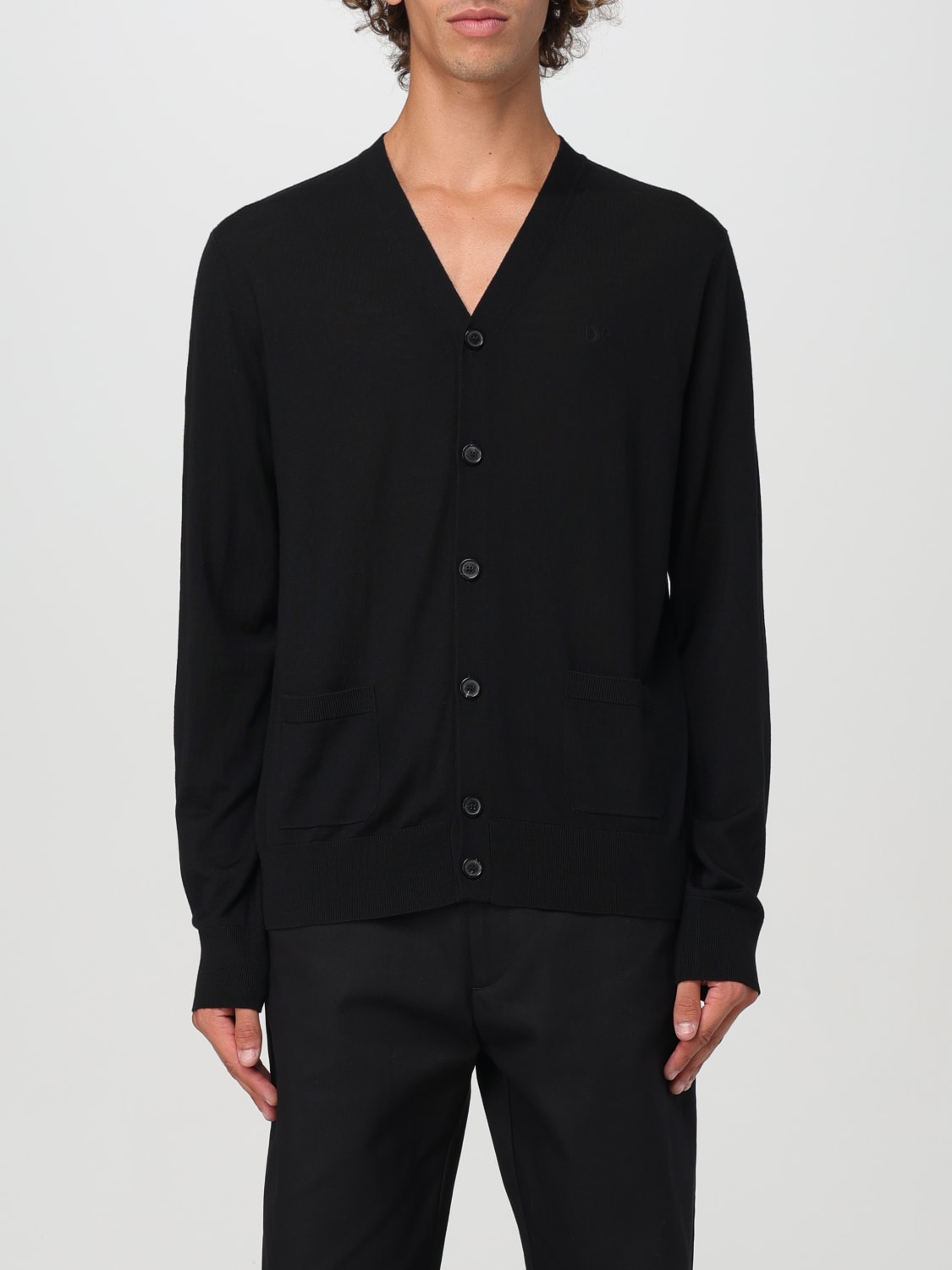 DSQUARED2 CARDIGAN: Sweatshirt men Dsquared2, Black - Img 1