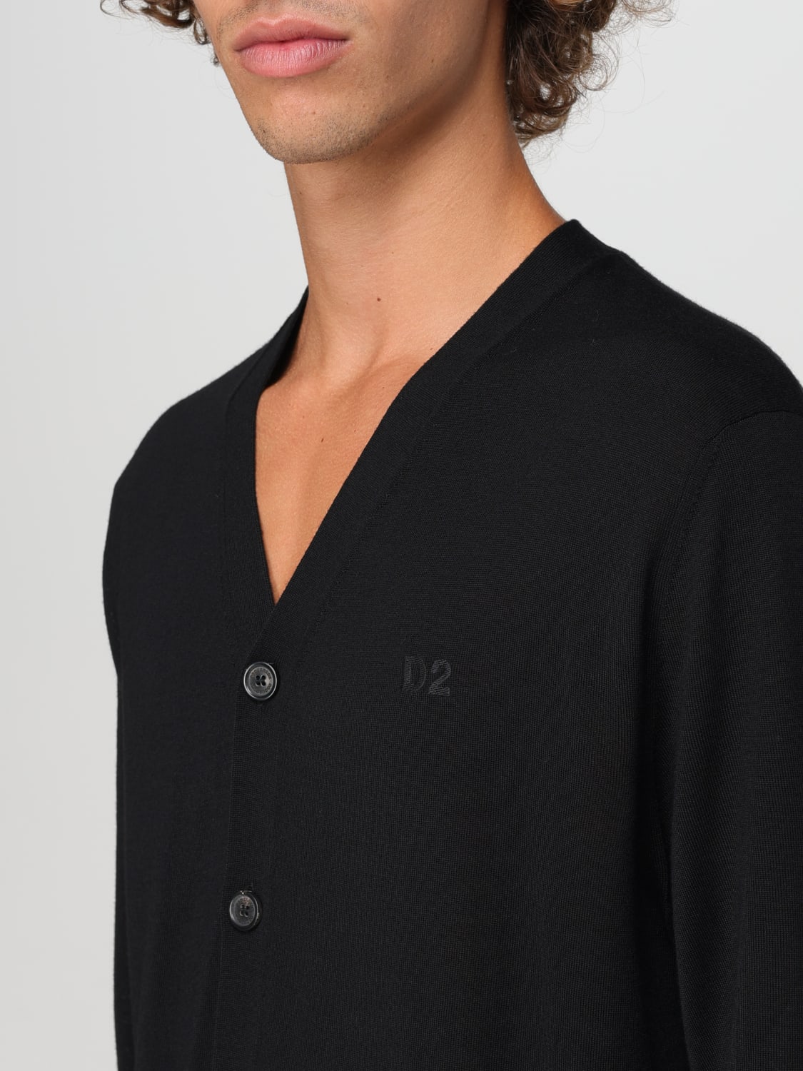 DSQUARED2 CARDIGAN: Sweatshirt men Dsquared2, Black - Img 3