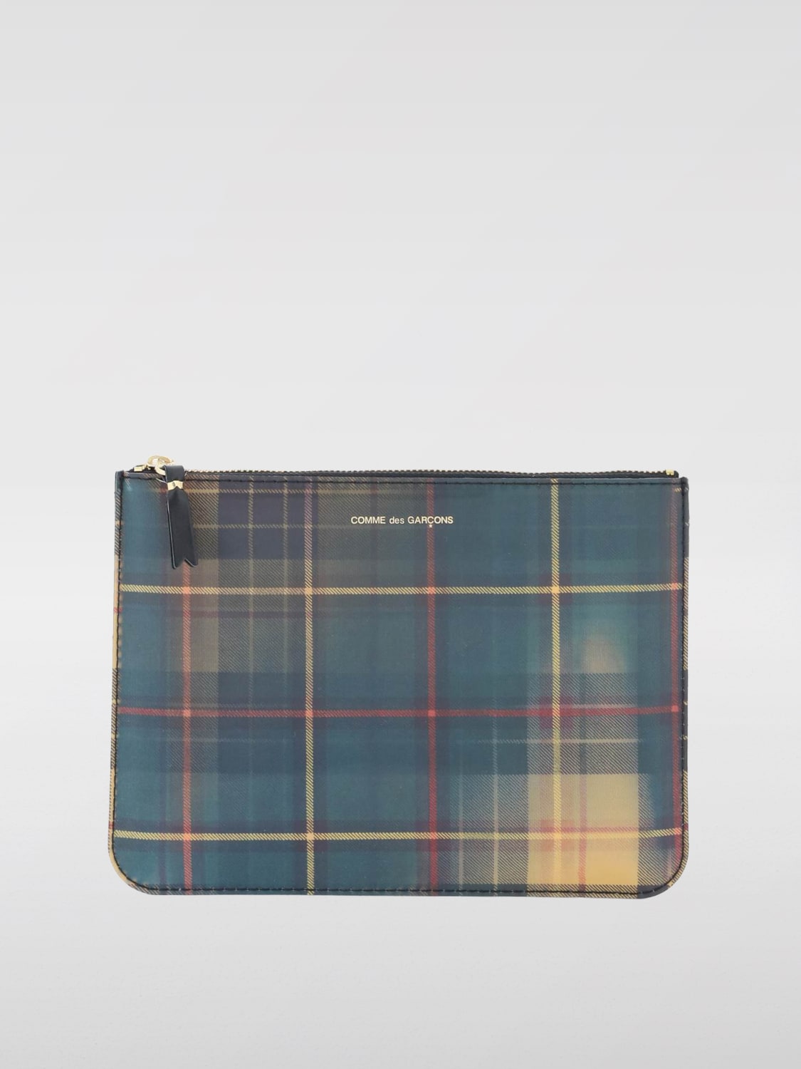 Giglio Portamonete Comme Des Garçons Wallet in tessuto stampa tartan