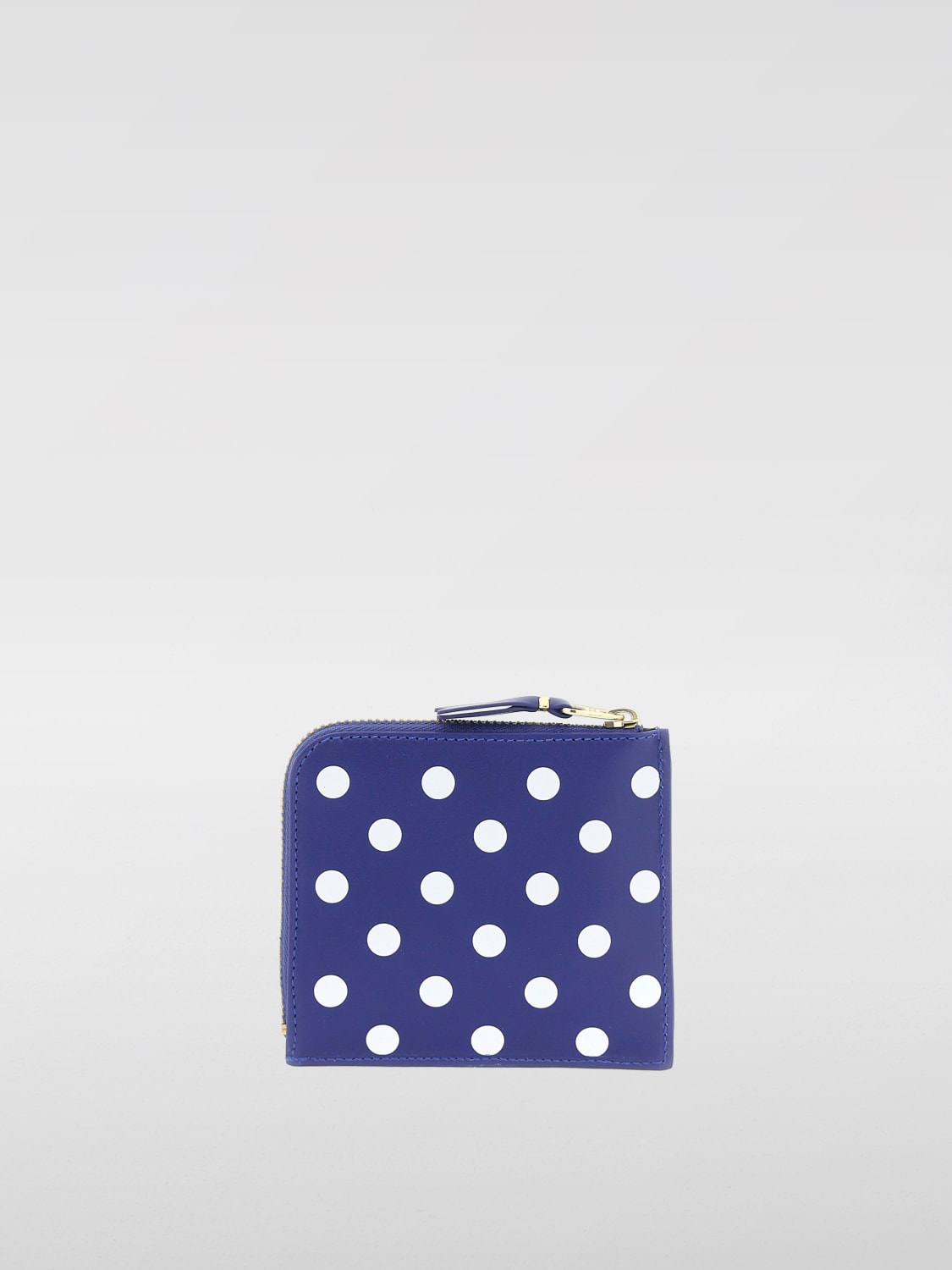 COMME DES GARÇONS WALLET PORTAFOGLIO: Portafoglio Comme Des Garçons Wallet in pelle con pois all over , Blue Navy - Img 2