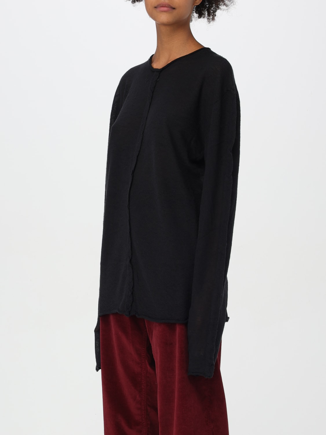 UMA WANG MAGLIA: Pullover Uma Wang in cashmere , Nero - Img 4