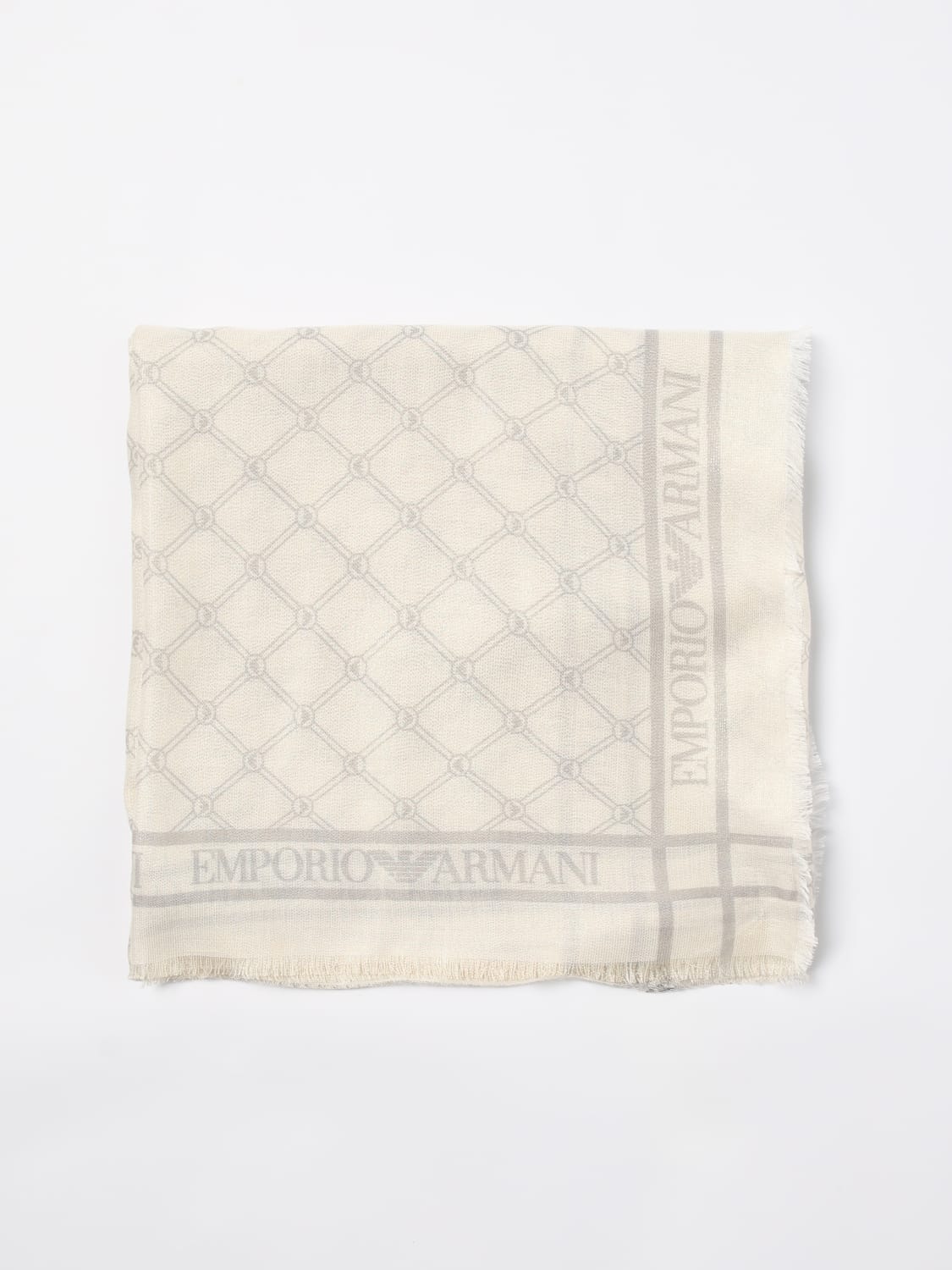 Giglio Sciarpa Emporio Armani in misto viscosa con logo jacquard