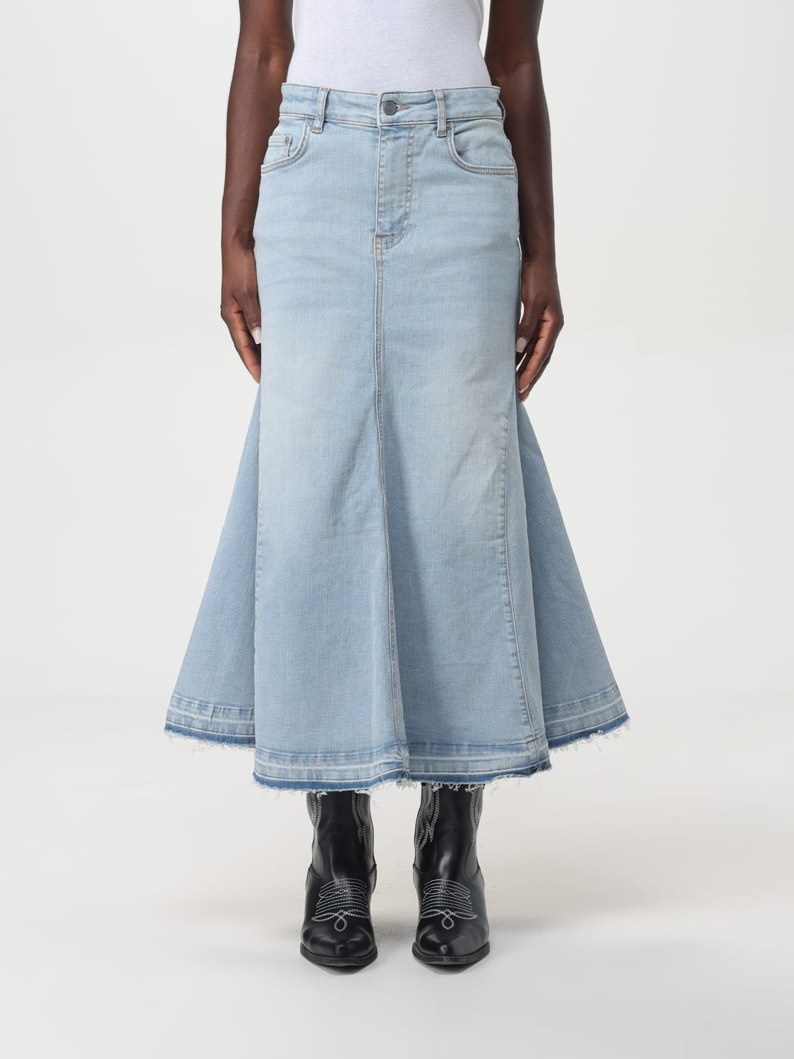 GANNI SKIRT: Skirt woman Ganni, Blue - Img 1