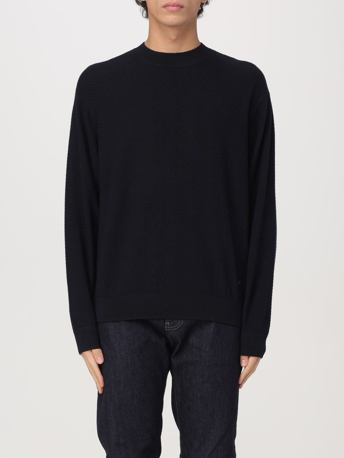 EMPORIO ARMANI SWEATER: Sweater men Emporio Armani, Blue - Img 1